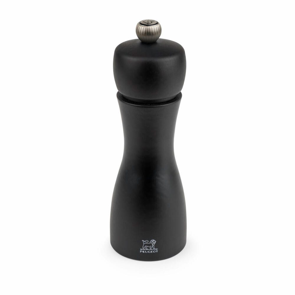 PEUGEOT Pfeffermühle TAHITI 15cm Schwarz Buchenholz Edelstahl Stahlmah Manuell Manuell