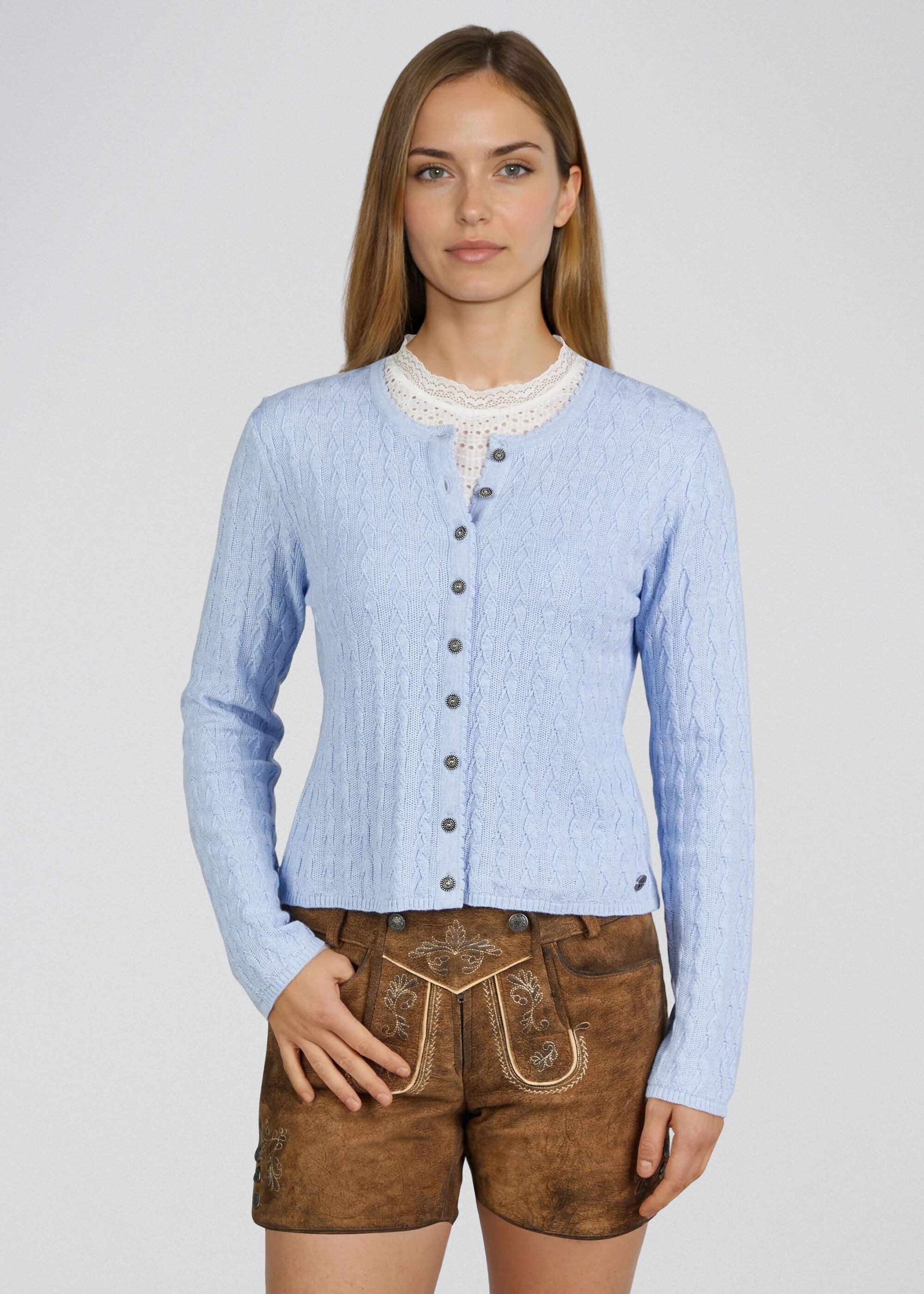 Spieth & Wensky Trachtenstrickjacke Hummeltal (1-tlg) mit klassischem Zopfmuster