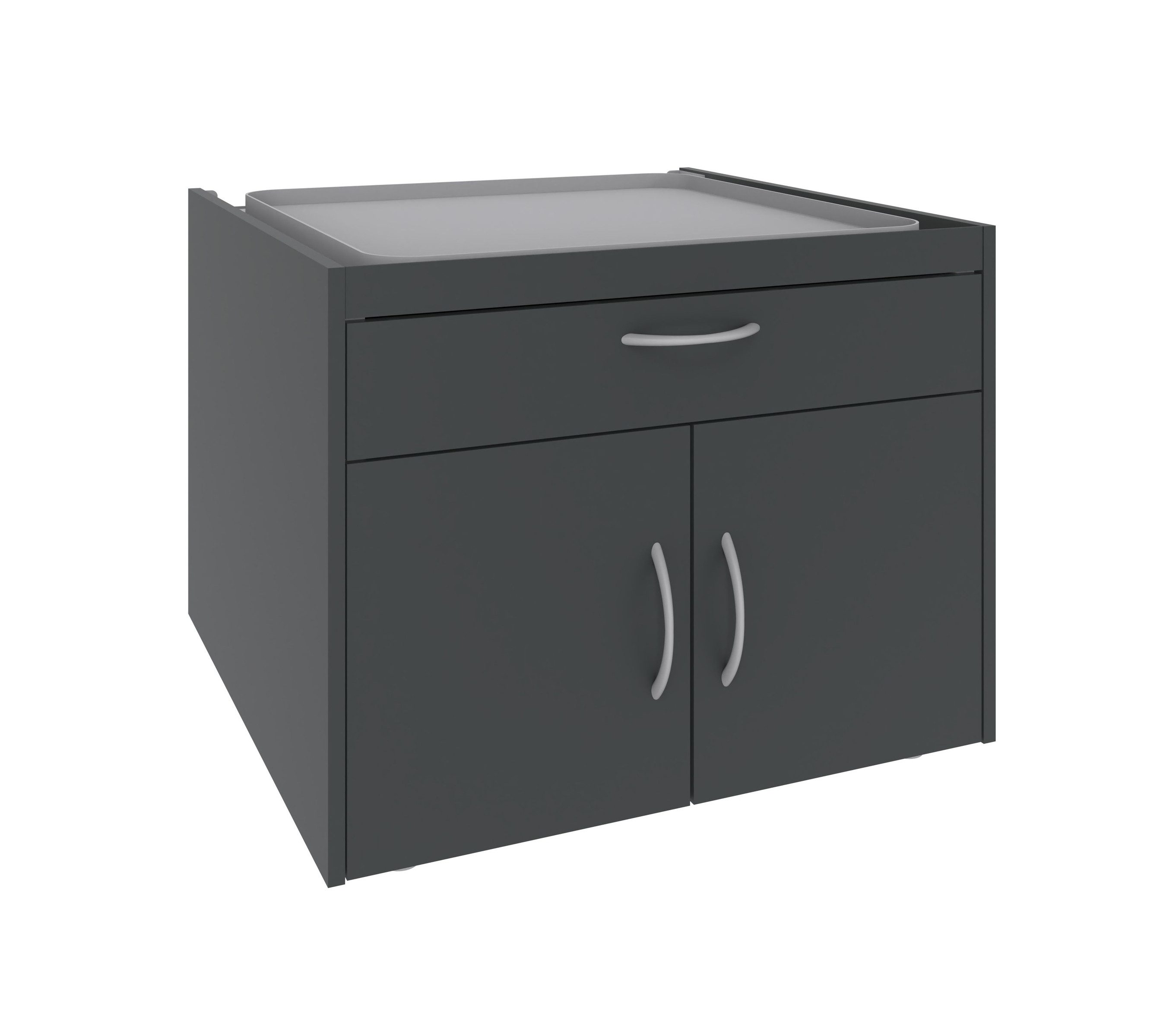 Wimex Waschmaschinenunterschrank in GRAPHIT - 70x52x68 (BxHxT)