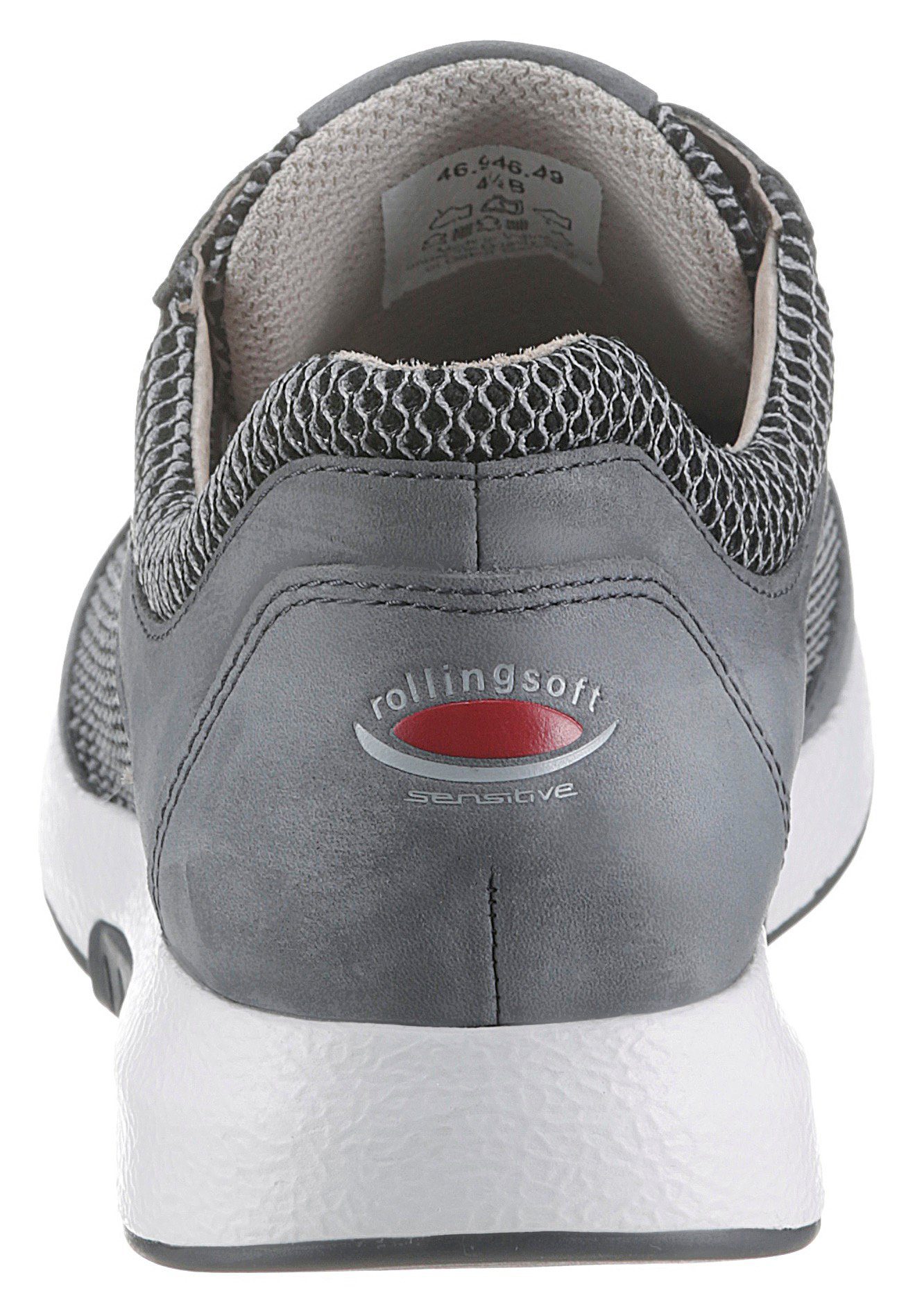 rollingsoft Keilsneaker, Freizeitschuh, Halbschuh, Schnürschuh mit Logo an der Ferse