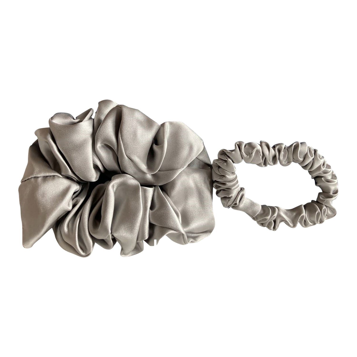 orignee Haargummi Seide Scrunchies, S+L, 100% Maulbeerseide, Haarbänder, Haargummi, 2-tlg., Kein Knick in den Haaren. Weniger Haarbruch und Reizschäden.