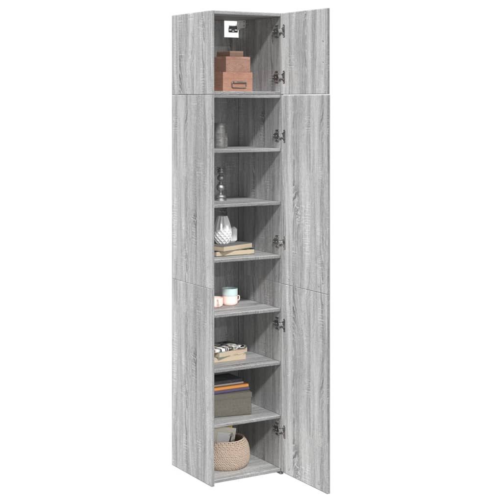 vidaXL Sideboard Hochschrank Schmal Grau Sonoma günstig online kaufen