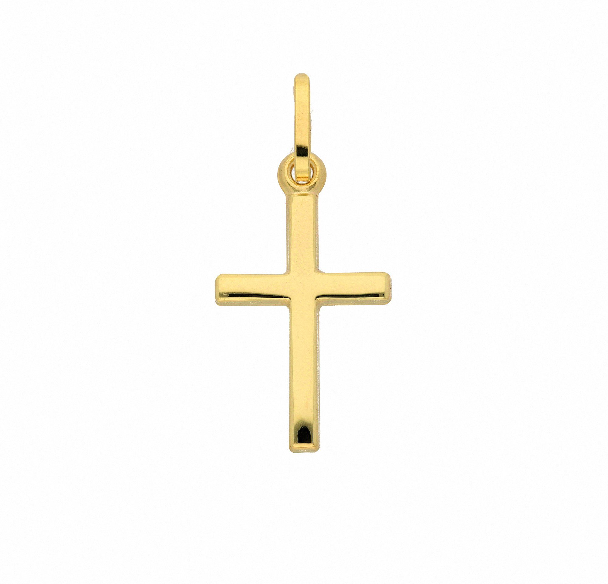 Adelia´s Kettenanhänger Damen & Herren 585 Gold Kreuz Anhänger, Goldschmuck für Damen & Herren