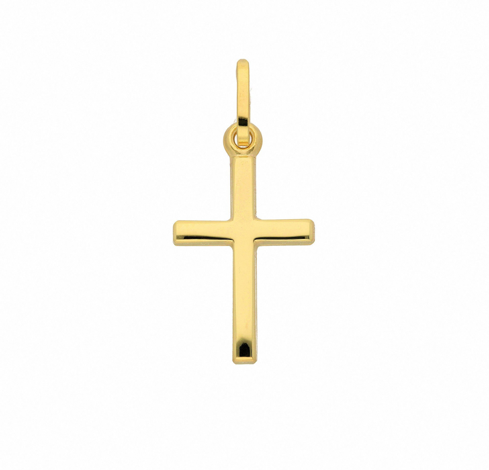 Adelia´s Kette mit Anhänger 585 Gold Kreuz Anhänger, Schmuckset - Set mit Halskette | Ketten mit Anhänger