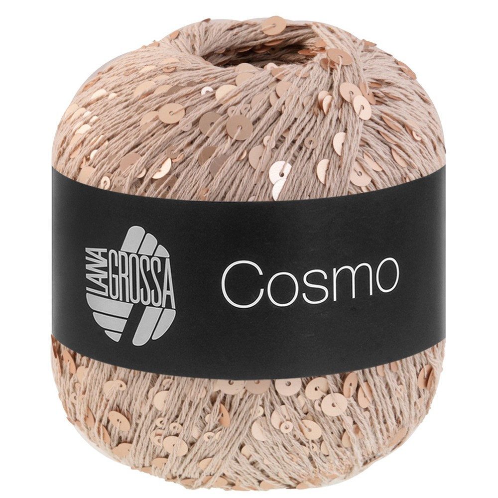 LANA GROSSA COSMO Häkelwolle, 260 m (Beilaufgarn aus Baumwolle mit großen und kleinen Pailletten), 100 g