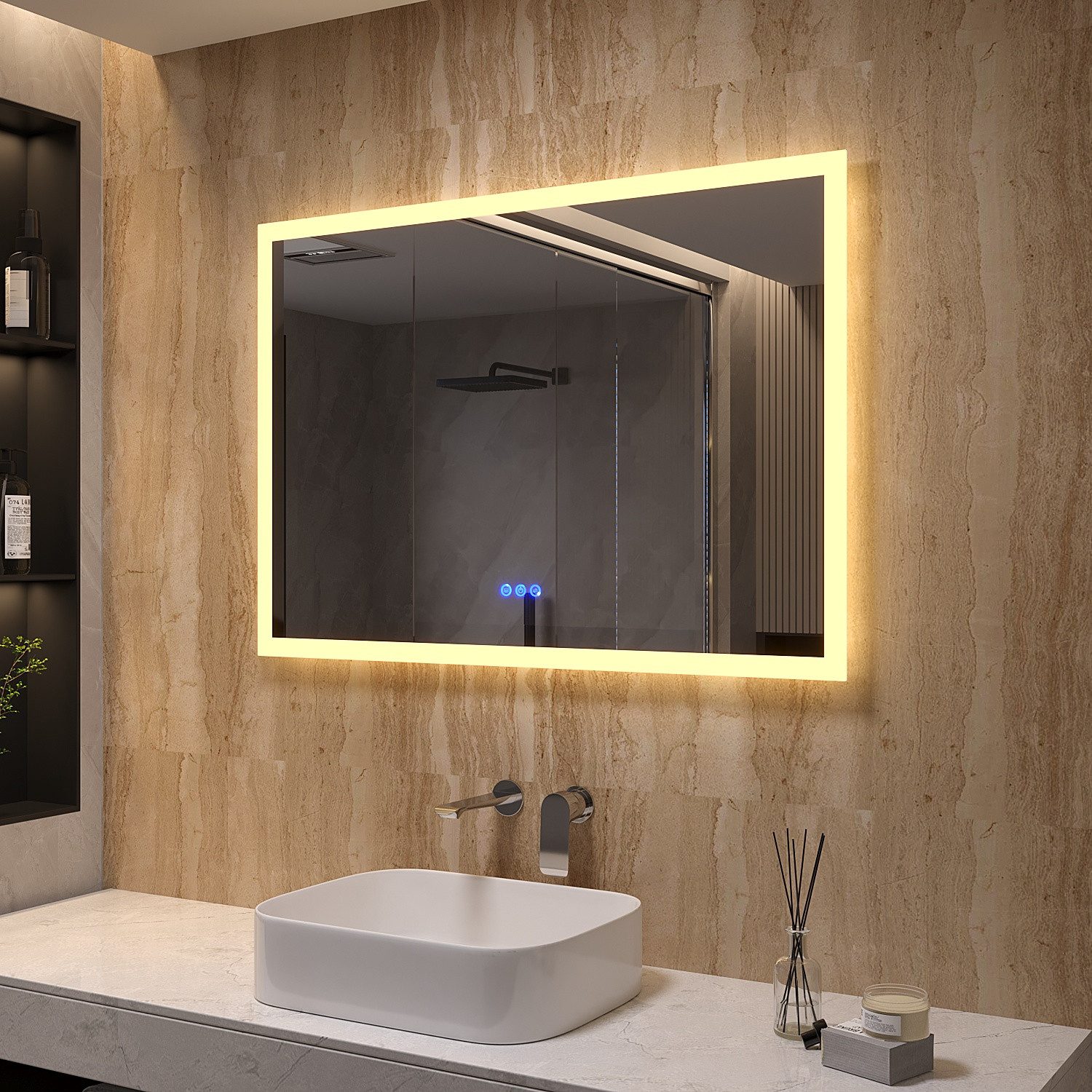 AQUABATOS LED-Lichtspiegel Badezimmer Spiegel Badspiegel Wandspiegel günstig online kaufen