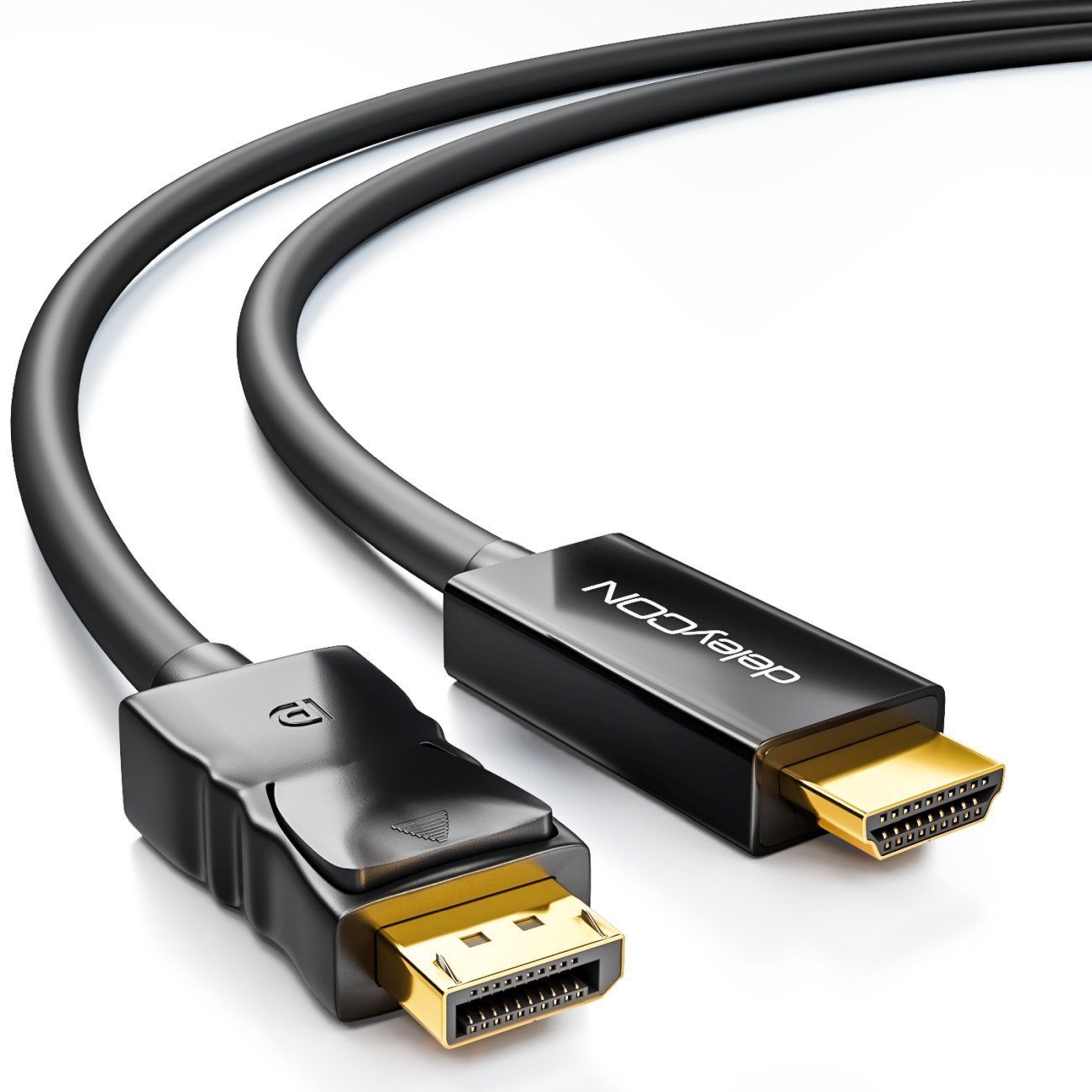 deleyCON 1m DisplayPort zu HDMI Kabel - 1080p / 3D / Audioübertragung Video-Kabel
