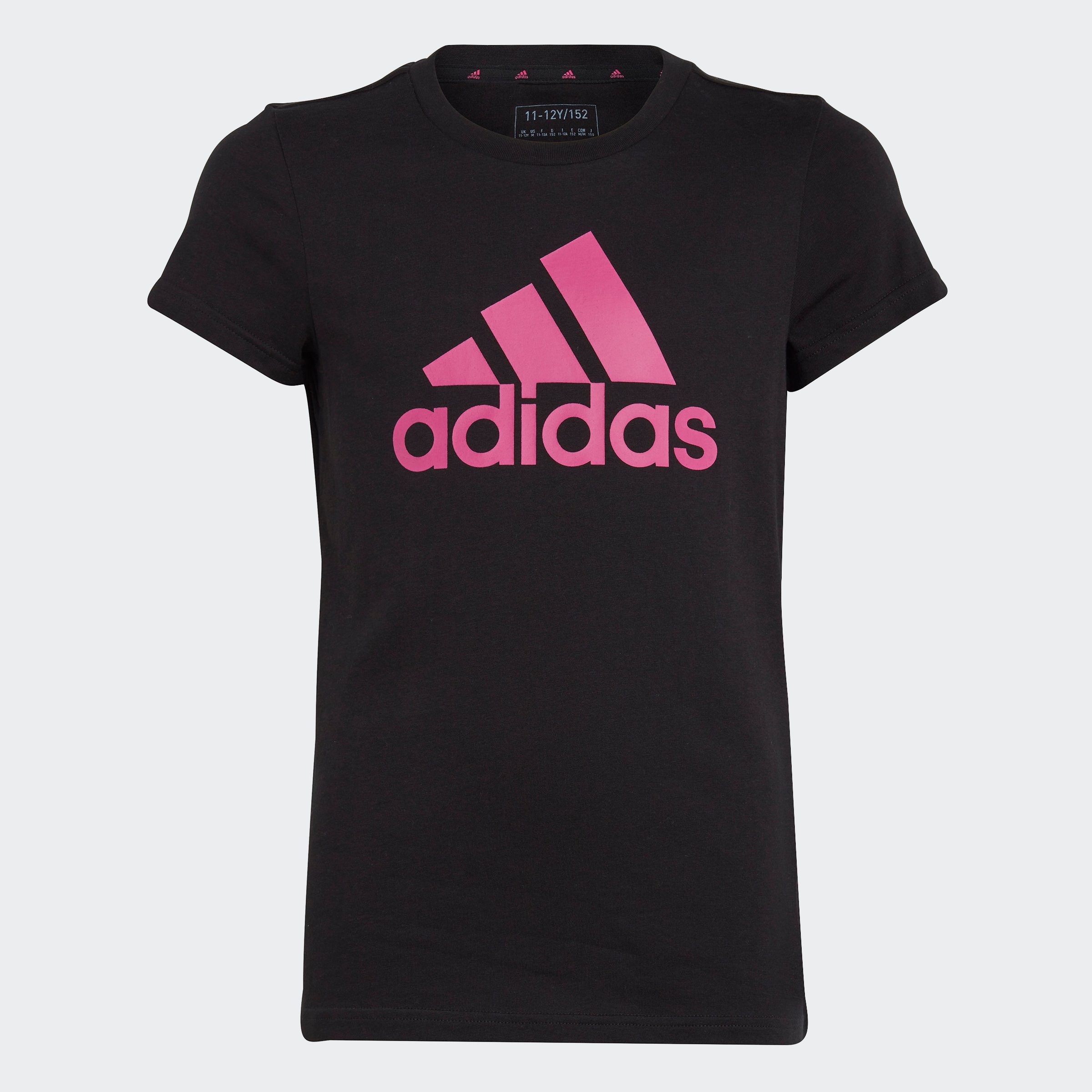 BIG LOGO / Fuchsia COTTON Lucid ESSENTIALS adidas Semi T-Shirt Sportswear Black