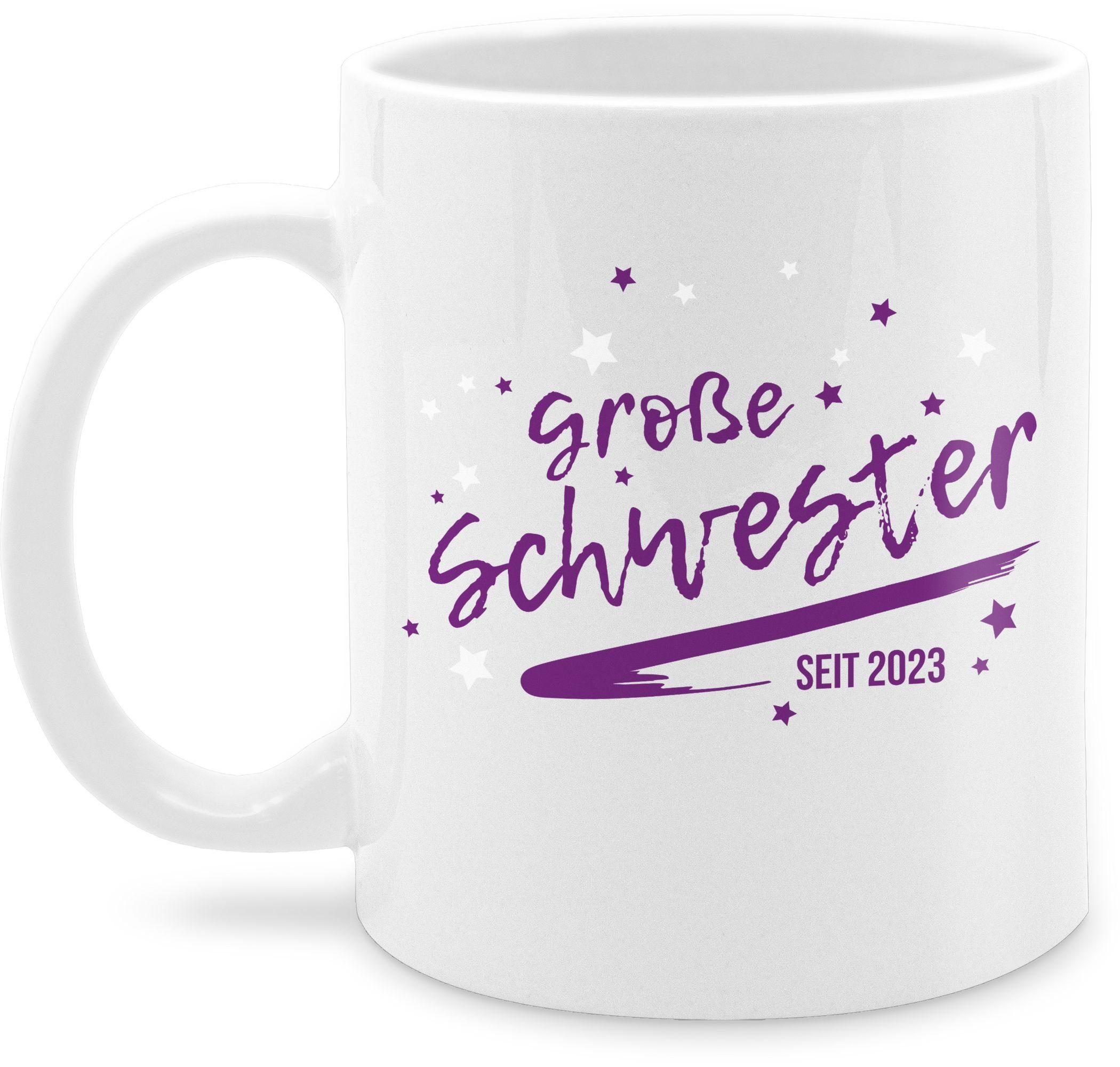 1 Schwester Schwester Große Tasse Große 2023, Shirtracer Keramik, seit Weiß