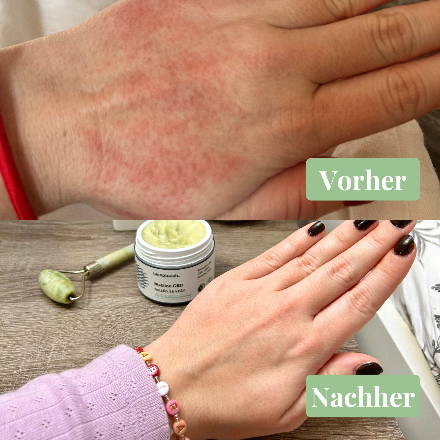 Hemptouch Bodylotion Beruhigender Hautbalsam mit Hanföl, Lindert das Gefühl von Juckreiz und reduziert Spannungsgefühle