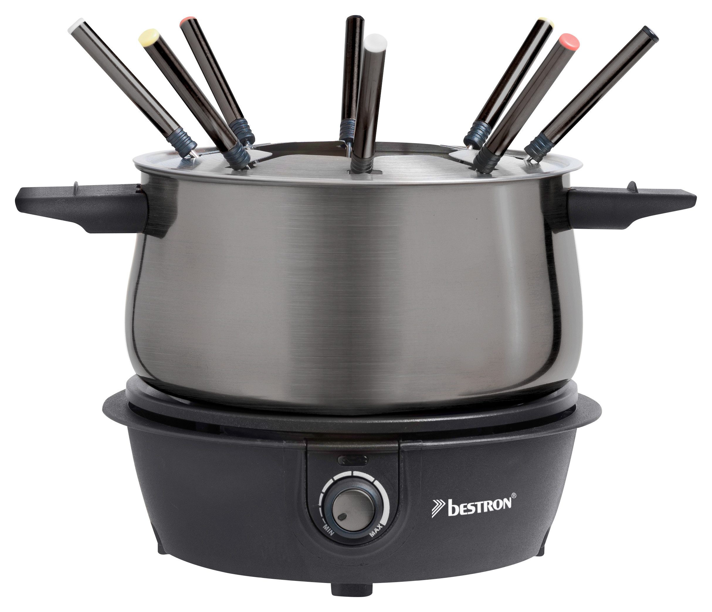 bestron Elektro-Fondue AFD850, 8 Fonduegabeln, 1,5 l, mit Thermostat