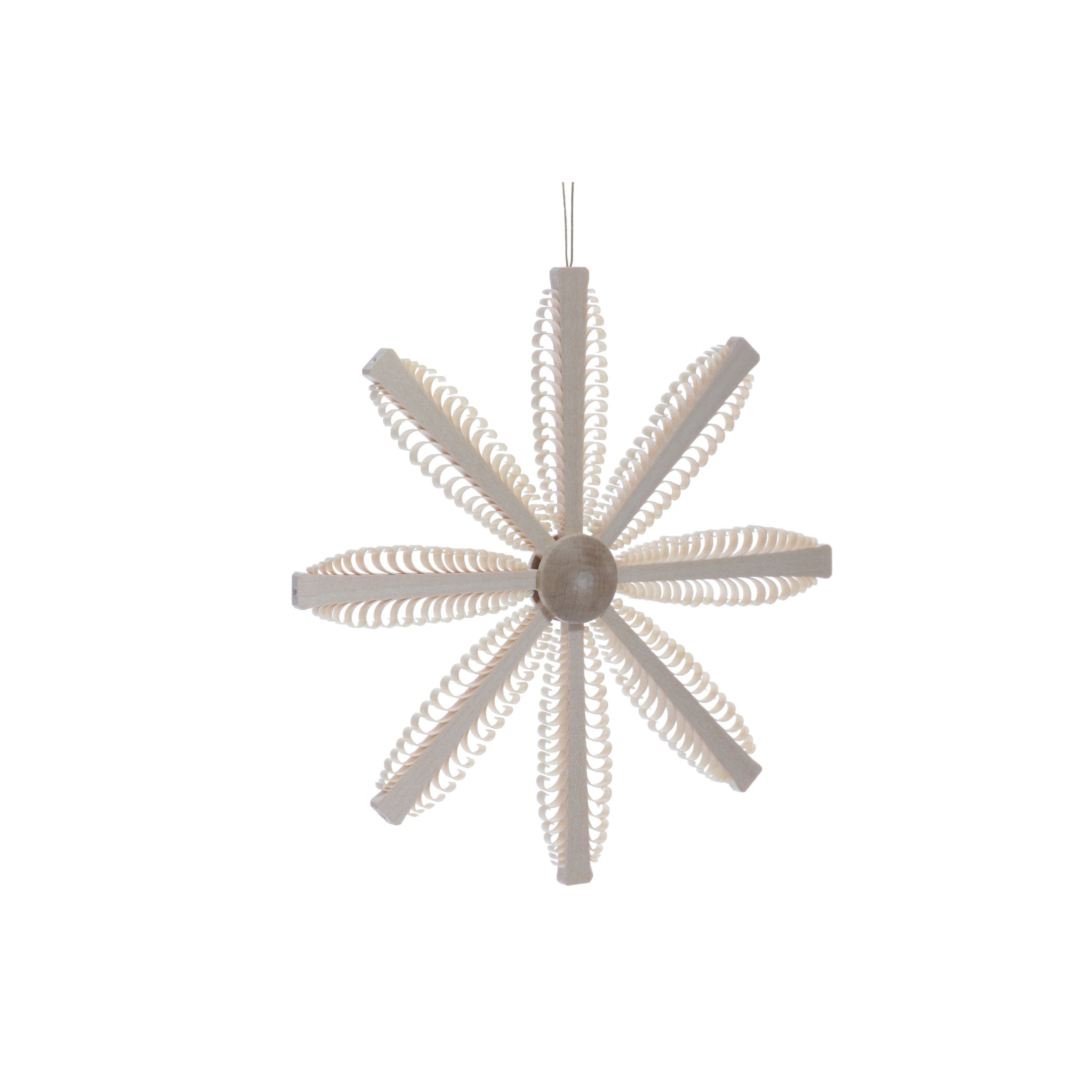 Christbaumschmuck Christbaumschmuck Spanstern natur 8 große Bäumchen ø 14,5 cm