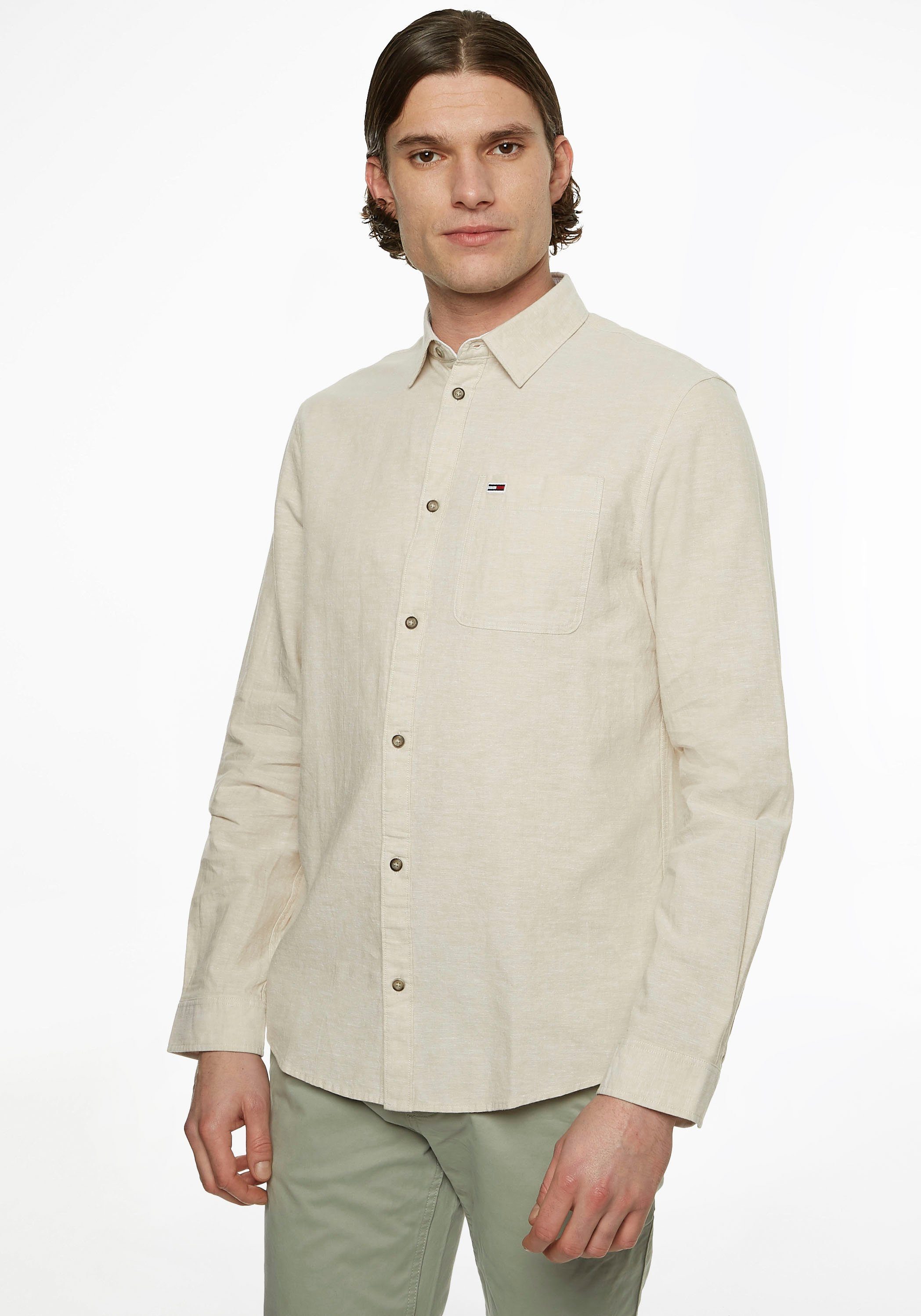 Tommy Jeans Leinenhemd »TJM LINEN BLEND SPRING SHIRT« online kaufen | OTTO
