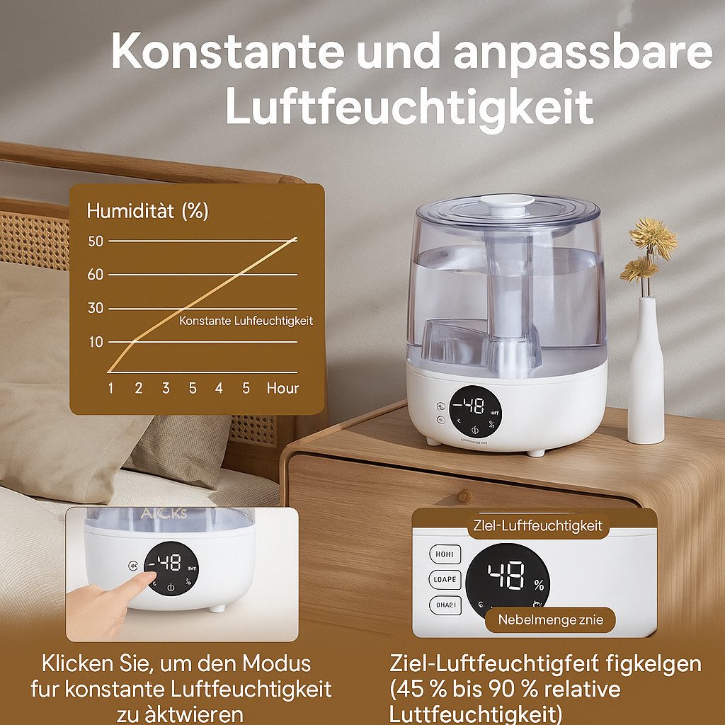 Vivitar Luftbefeuchter Auto Quiet Mode für Baby, 4L Ultraschall Cool Mist L günstig online kaufen