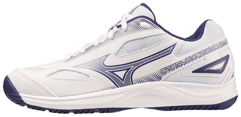 Mizuno STEALTH STAR 2 Jr(C) Indoorschuh 43 Whte/BRibbon/MP Gold