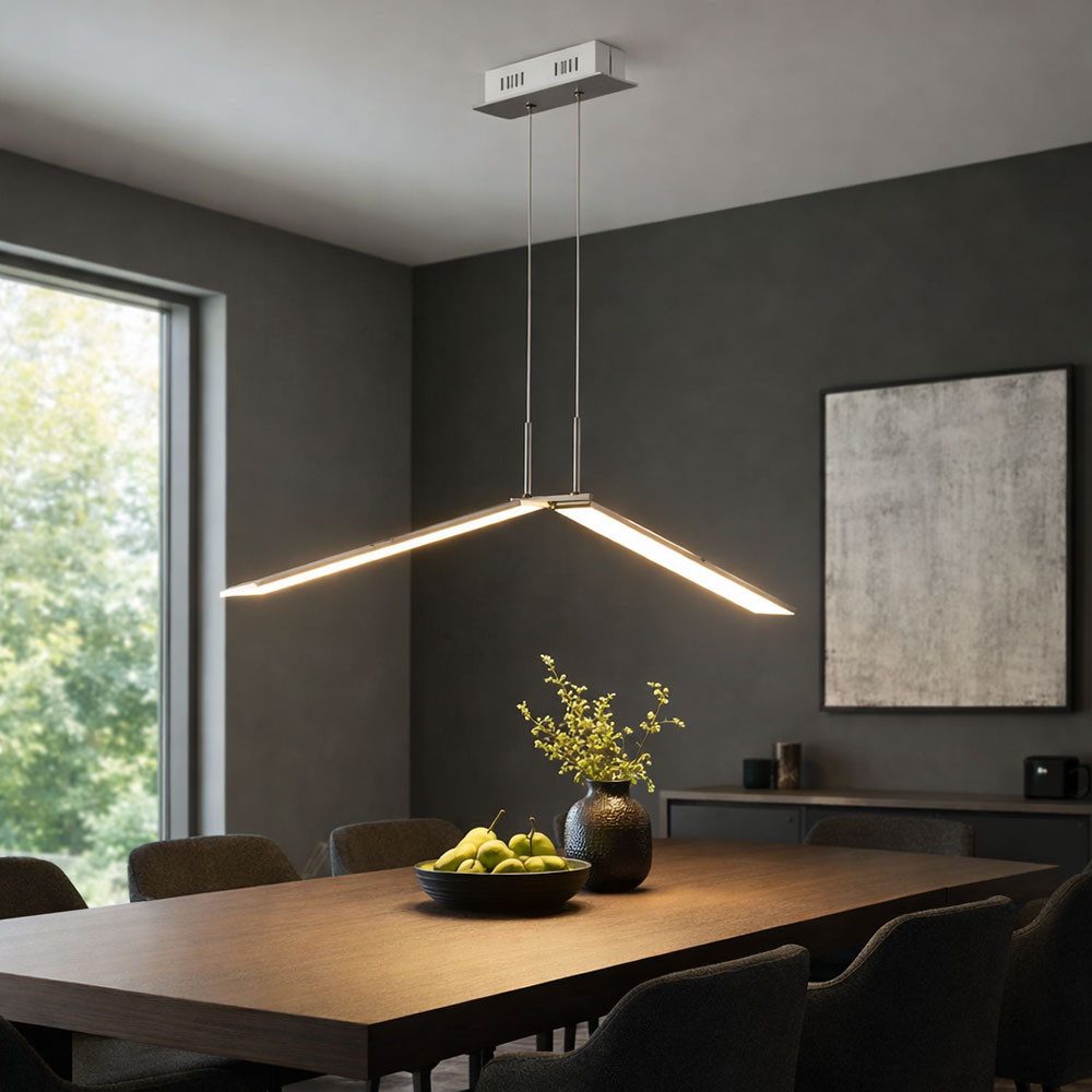 WOFI LED Pendelleuchte, LED-Leuchtmittel fest verbaut, Warmweiß, Pendellampe Esstischleuchte LED Hängeleuchte dimmbar