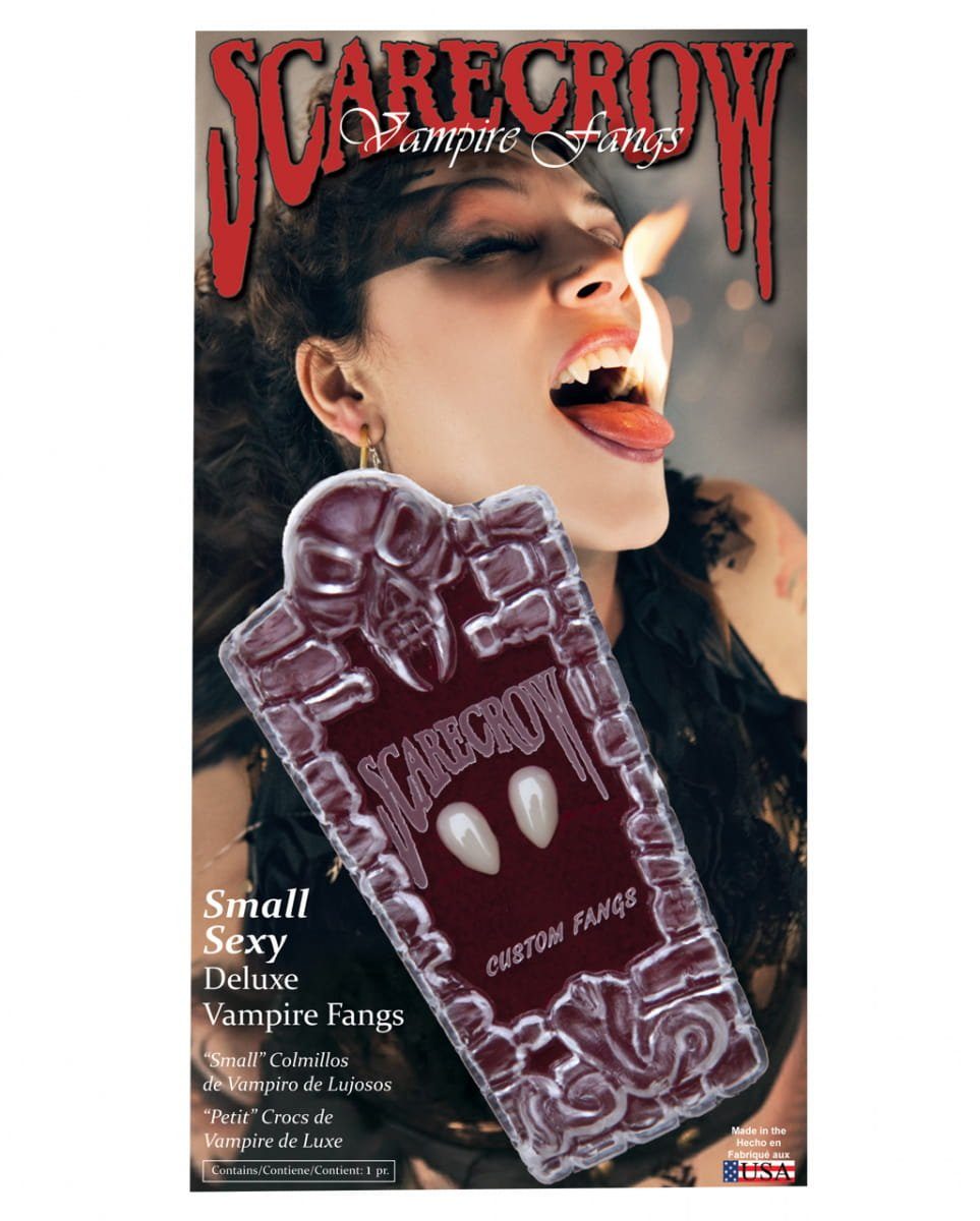 Horror-Shop Vampir-Kostüm Vampir Eckzähne Lady Fangs von Scarecrow