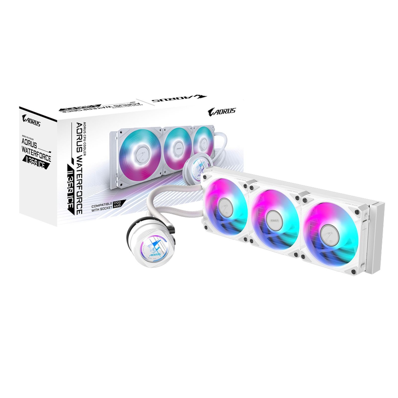Gigabyte CPU Kühler AORUS WATERFORCE II 360 ICE - Prozessor-Flüssigkeitskühlsystem - (f...