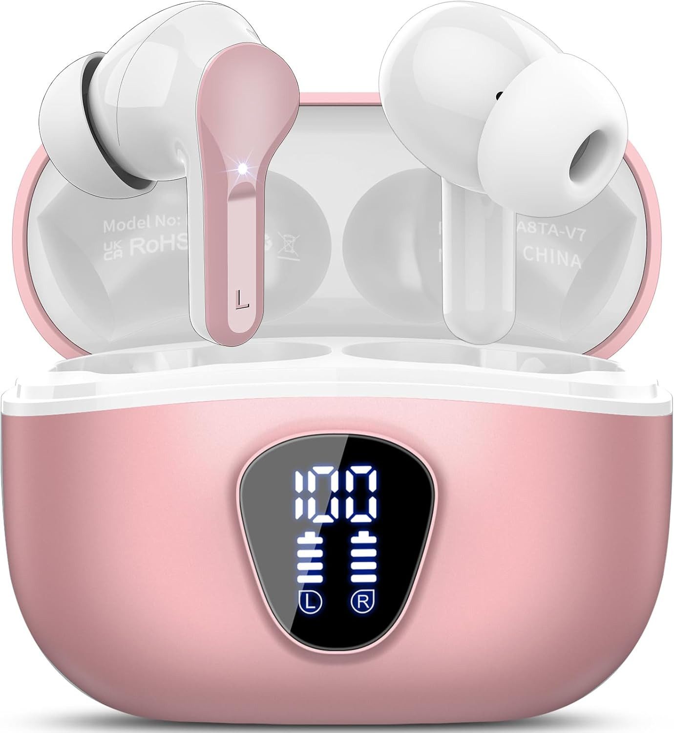 Bluetooth Kopfhörer 5.4 Noise Cancelling mit 40H Akku In-Ear-Kopfhörer