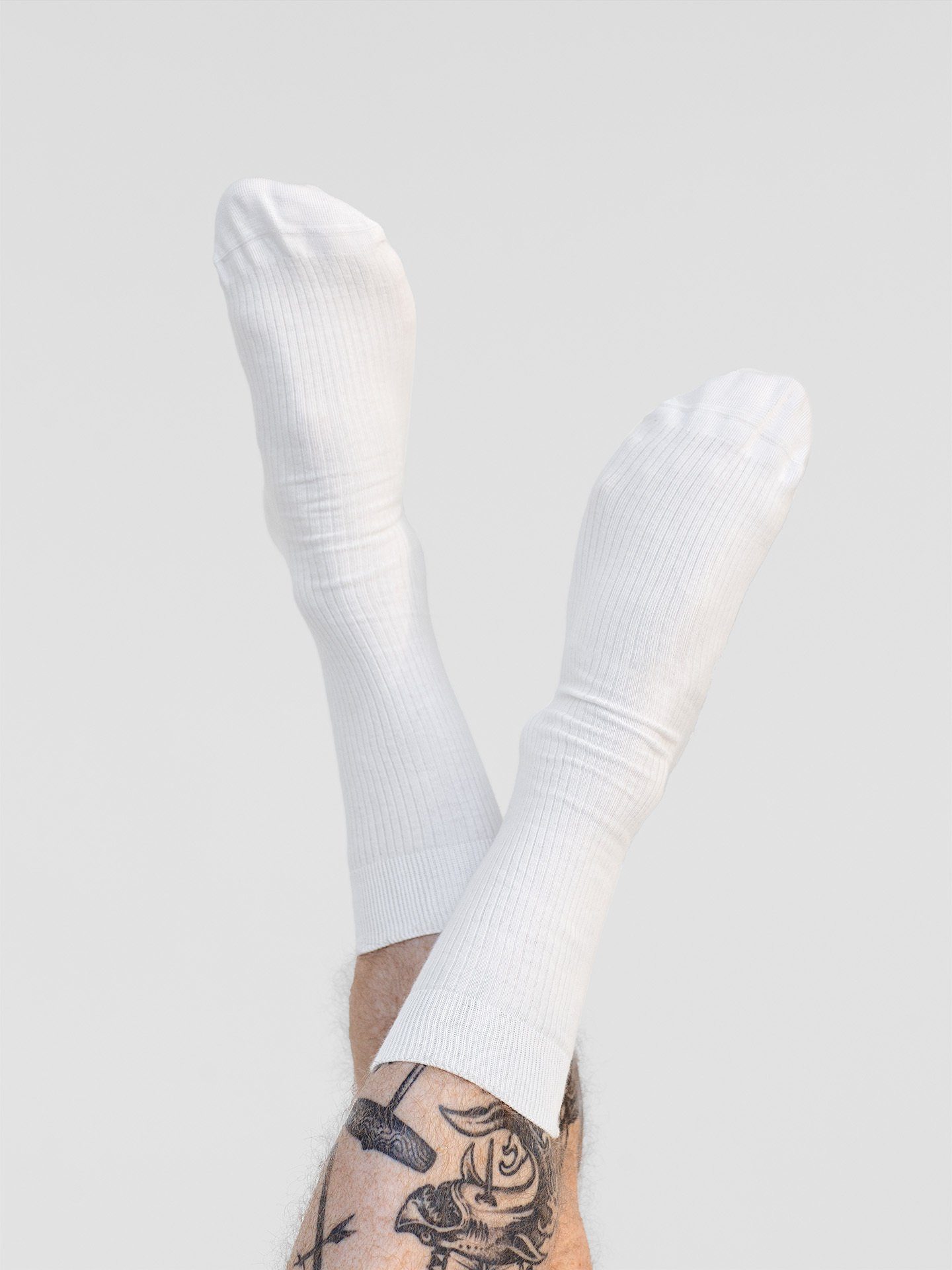 Erlich Textil Socken Casual Cotton Gerippte Socken im 3er Pack (3-Paar) weiß