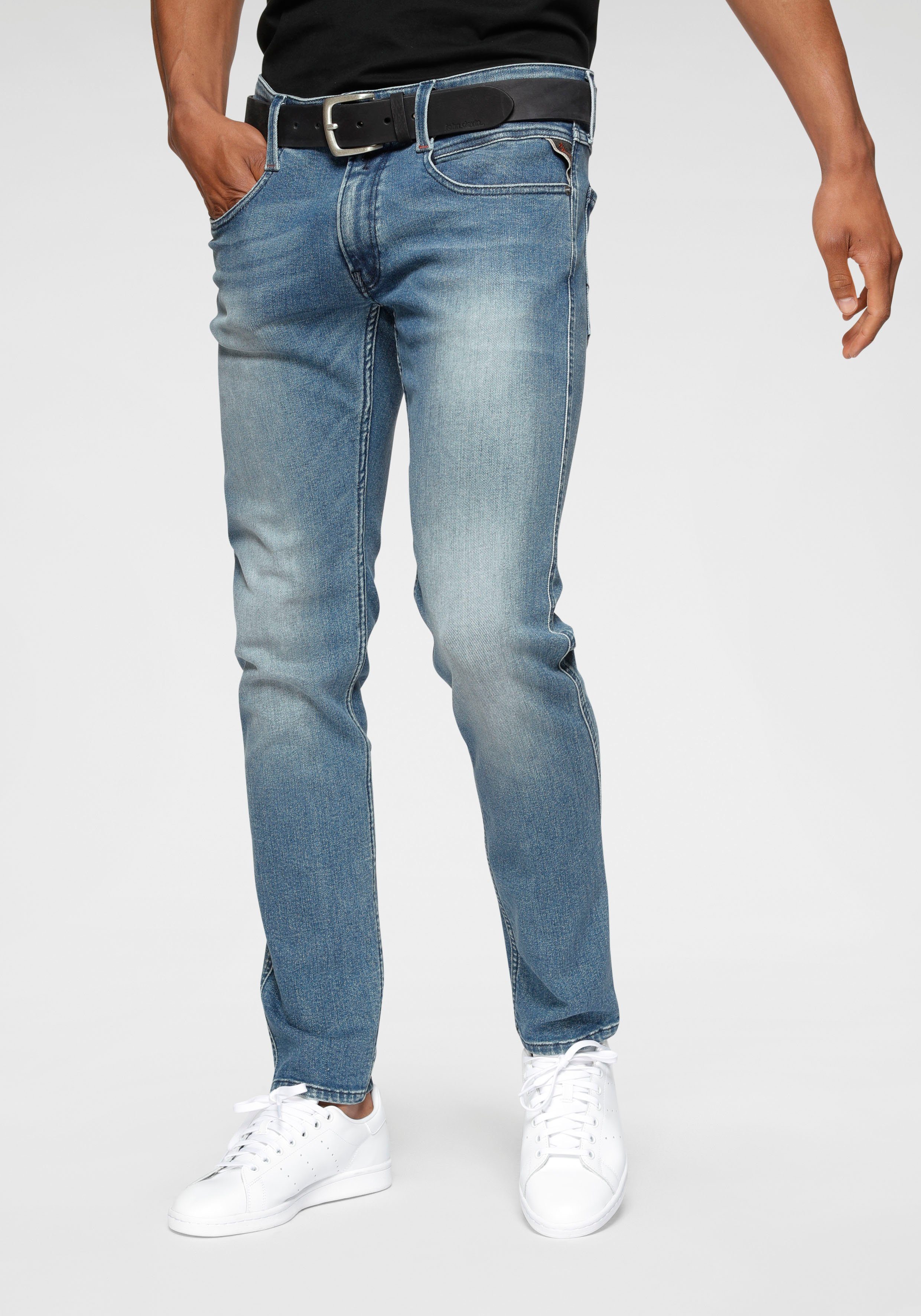 Replay Slim-fit-Jeans Anbass Superstretch medium-blue-mid