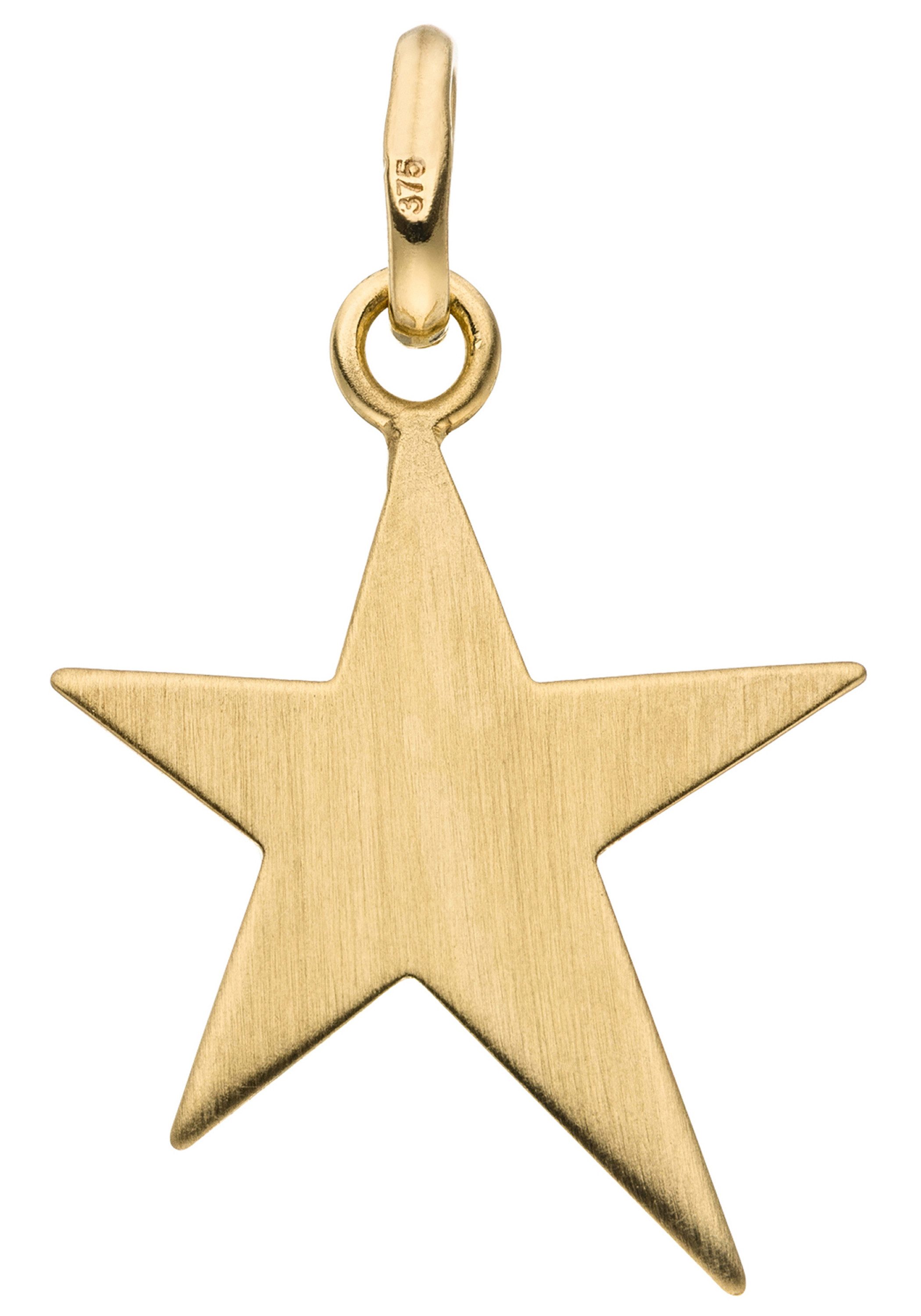 JOBO Kettenanhänger Anhänger Stern, 375 Gold beidseitig tragbar glitzernd o günstig online kaufen
