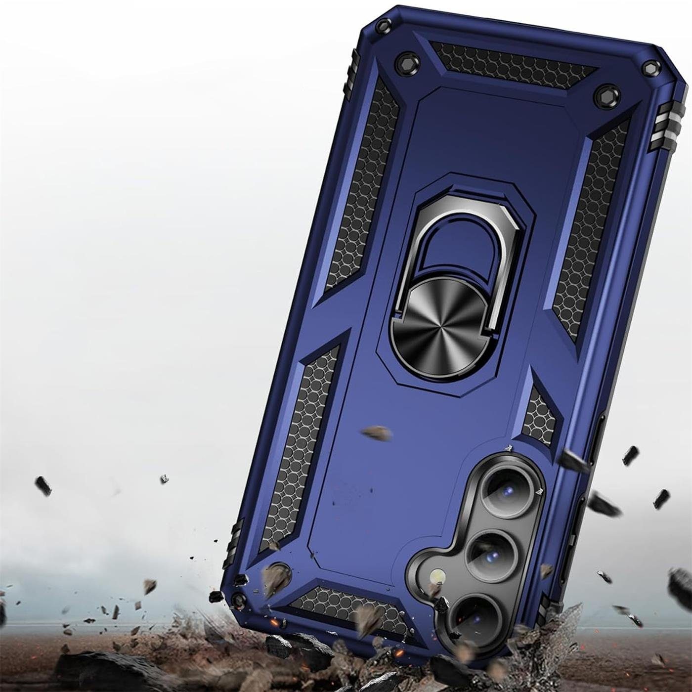 CoolGadget Handyhülle Armor Shield Case für Samsung Galaxy A55 5G 6,6 Zoll, Outdoor Cover mit Magnet Ringhalterung Handy Hülle für Samsung A55 5G – Bild 5 von 5
