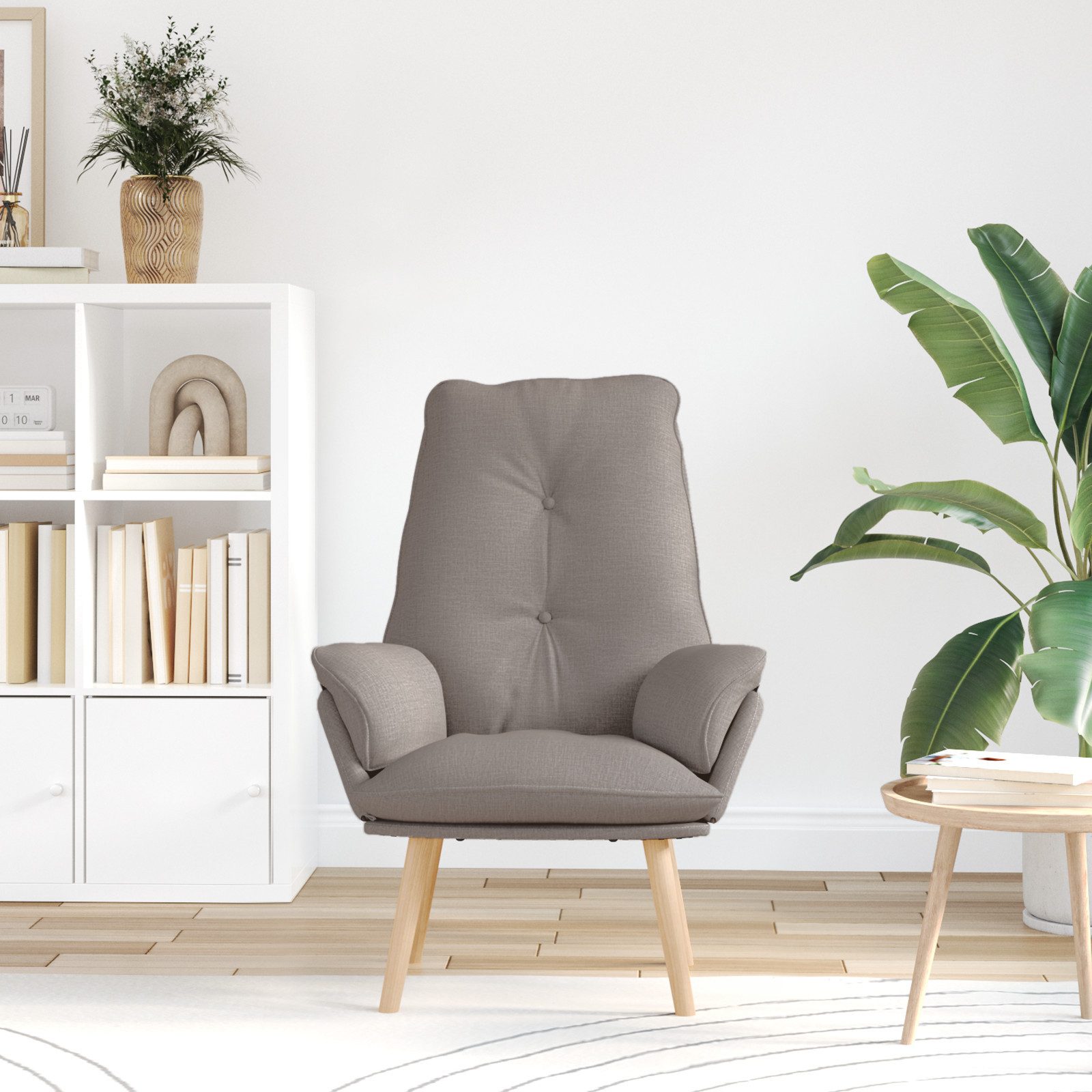 vidaXL Sessel Entspannungsstuhl Taupe Stoff (1-St) günstig online kaufen