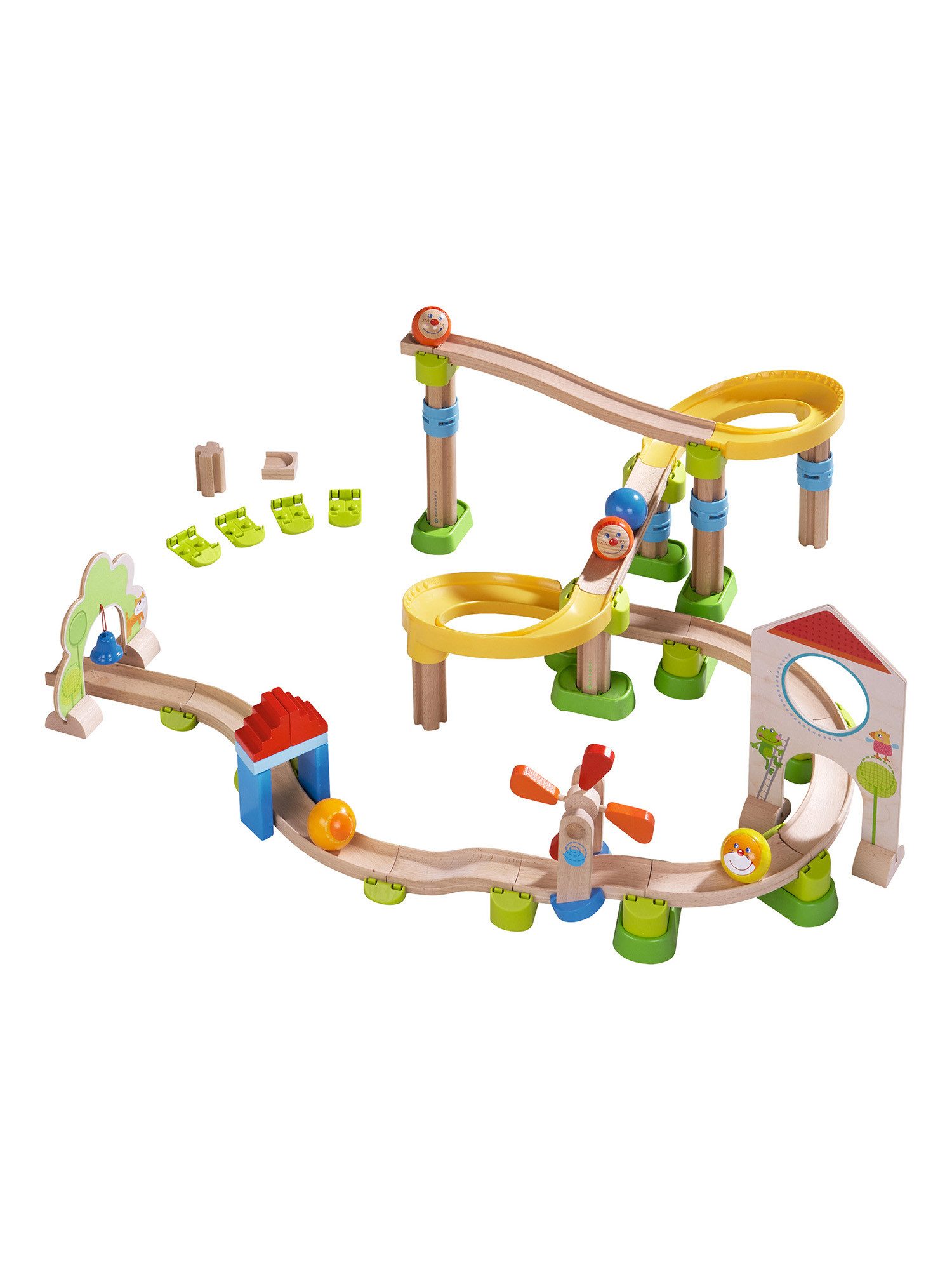 Haba Kugelbahn Kullerbü – Ergänzungsset Verbinder & Basis, unisex neutral