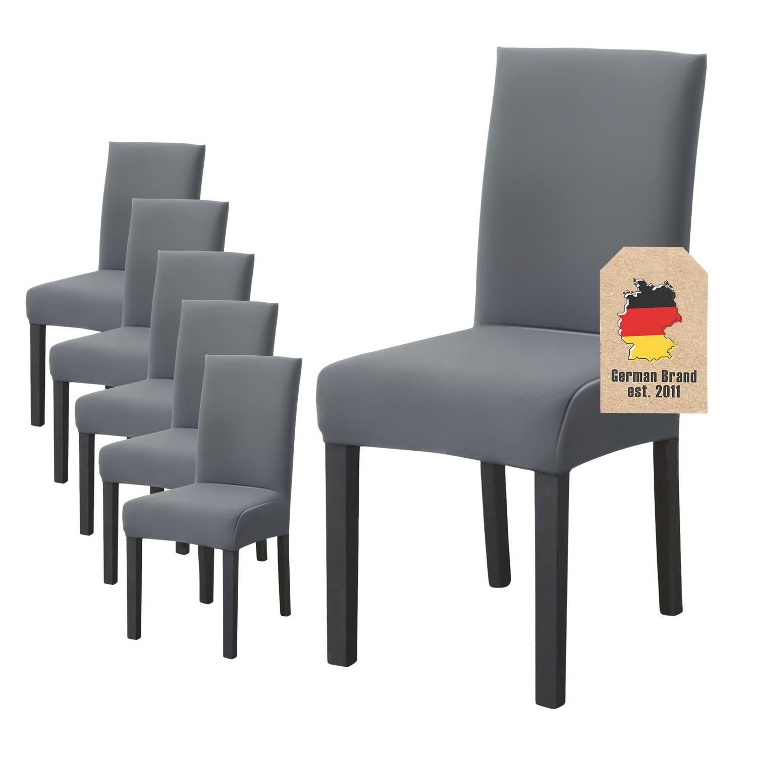 Intirilife Stuhlhusse, Stuhlbezug 38 - 45 cm Sitzfläche und 45 - 65 cm Lehnenhöhe