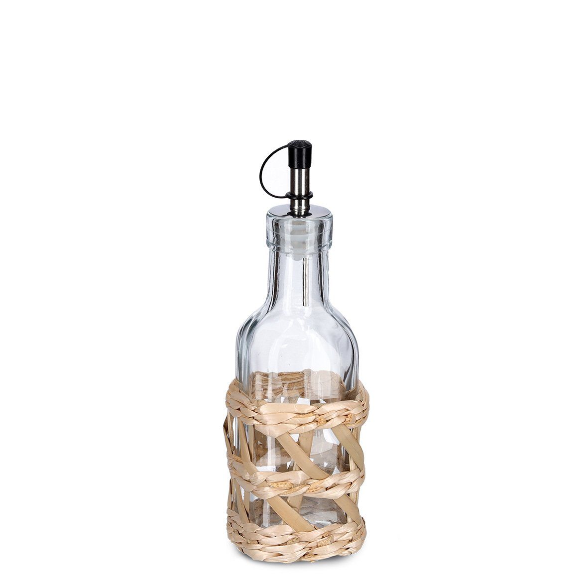 Zeller Present Wäschekorb Essig-/Ölflasche "Boho, 19,5 190 Ø 6,2 cm x 160 ml, Glas, ml, ca