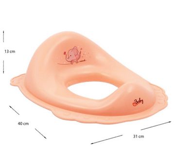 Maltex Babybadewanne 5 Teile SET – Elefant Rosa + Ständer Weiß -Baden, (Made in Europe Premium.set 5 tlg+Ständer), Wanne, Sitz, Topf, WC Aufsatz, Hocker, Gestell