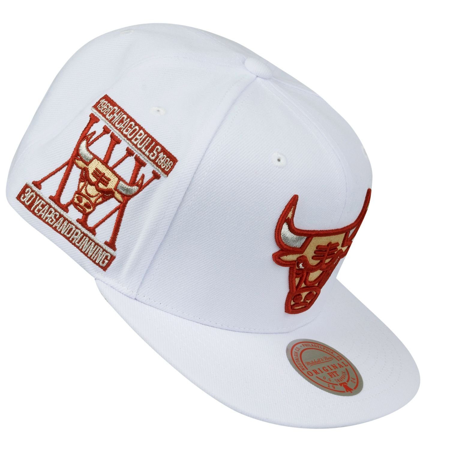 Mitchell & Ness Snapback Cap Bulls WHITE Chicago