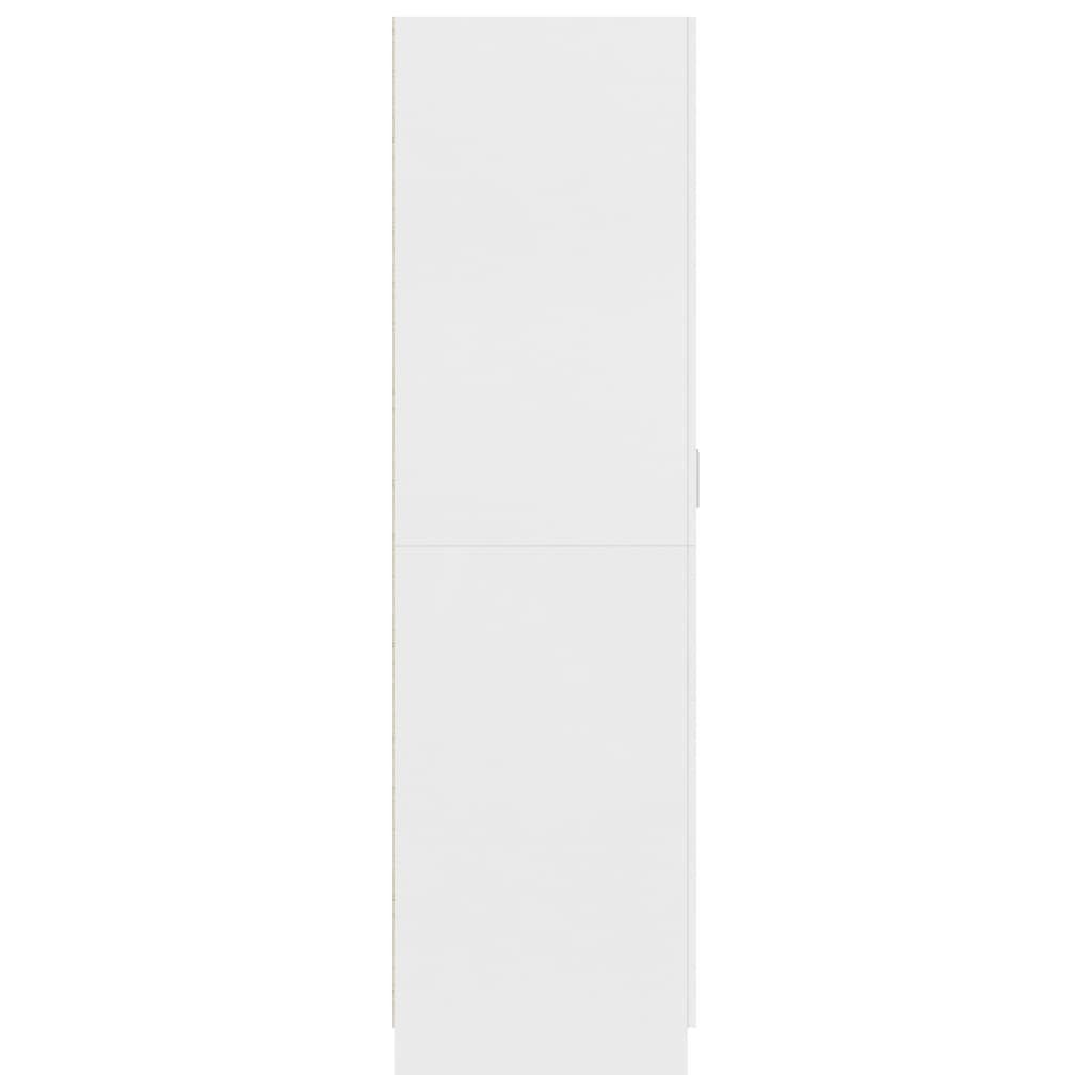 furnicato Kleiderschrank Weiß 80x52x180 cm Holzwerkstoff