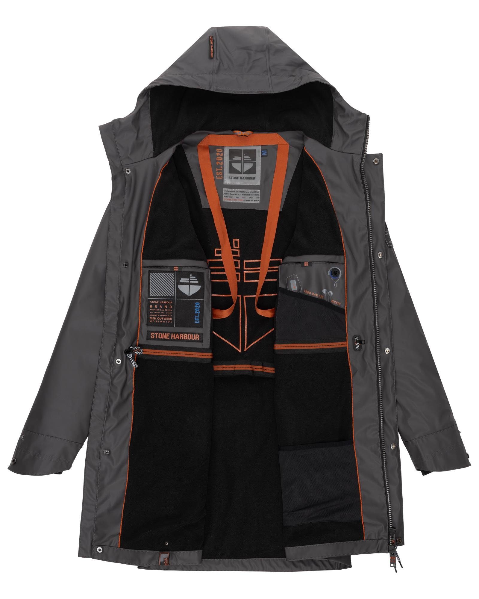 Stone Harbour Regenmantel Verdaan Wasserdichter Regenparka mit Fleece-Innenfutter