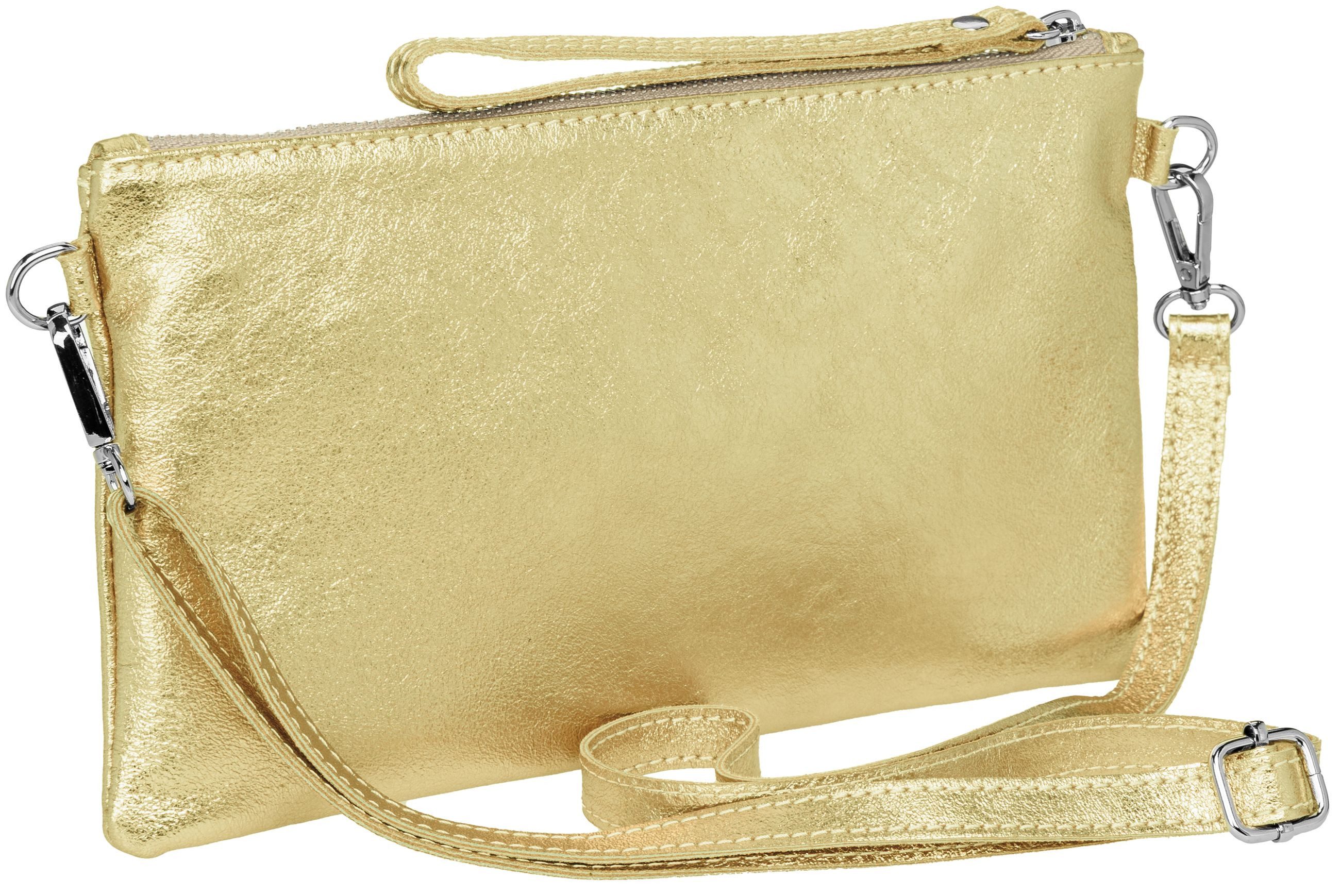 Caspar Clutch Leder Abendtasche Damen Umhängetasche - CLASSIC LINE - Modell No.717, leicht, elegant & langlebig- 100% Echtleder - Handmade in Italy