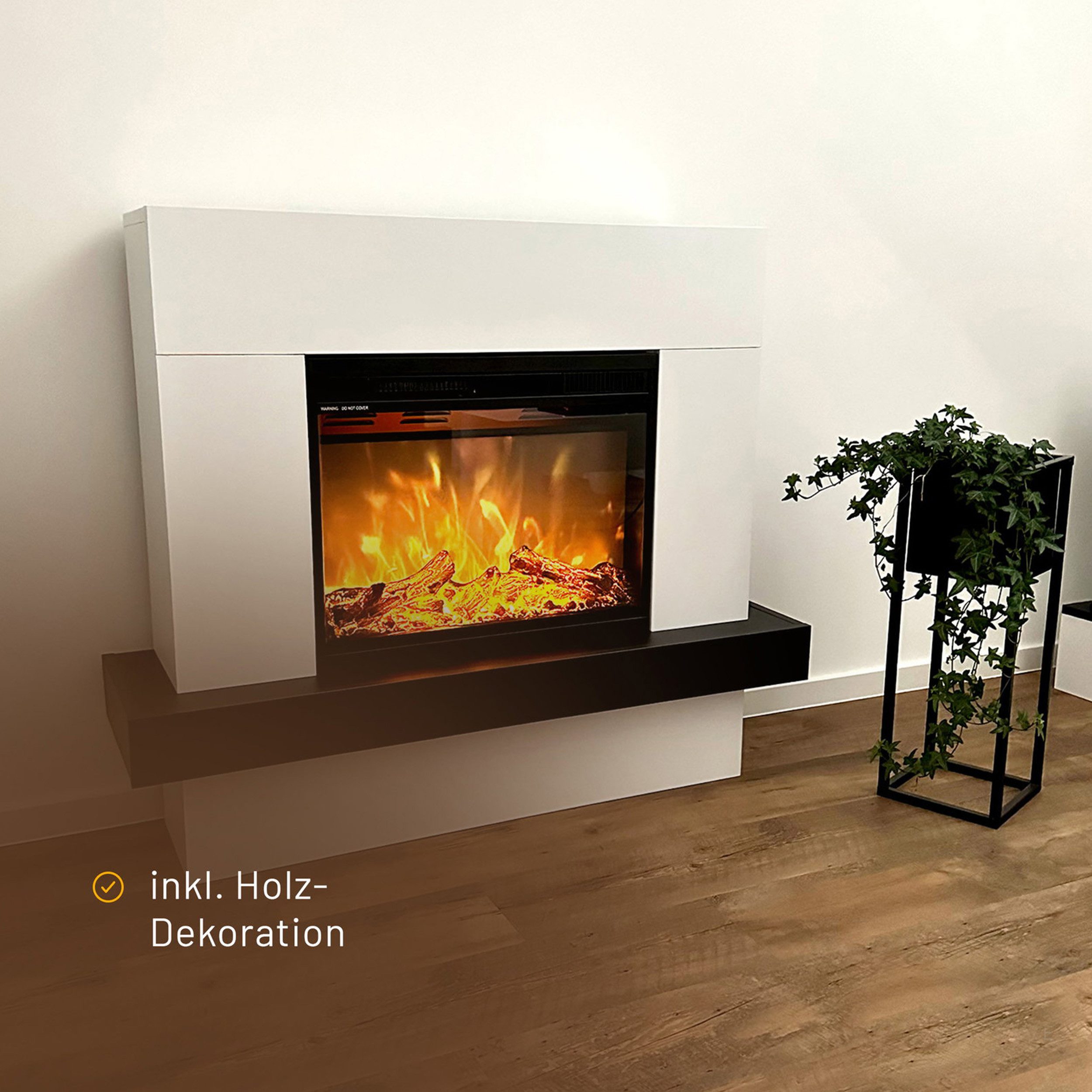GF Core Elektrokamin PANDORA LED Kamin mit Heizung, Standkamin, Elektrischer Kamin mit 3-fach Farbwechsler und Knisterfunktion – Bild 5 von 5