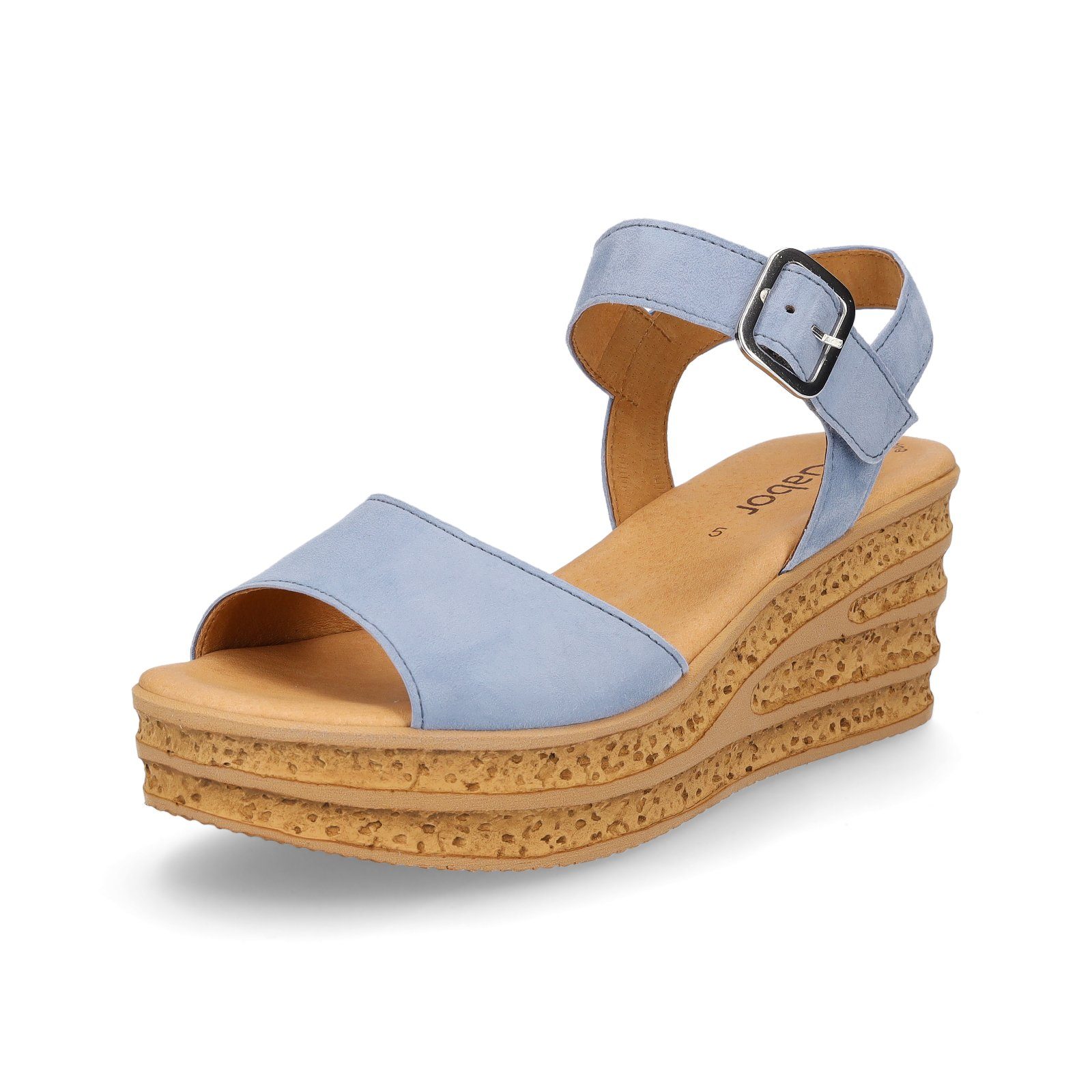 Gabor blau jeans Sandalette Gabor Sandale Damen Plateau