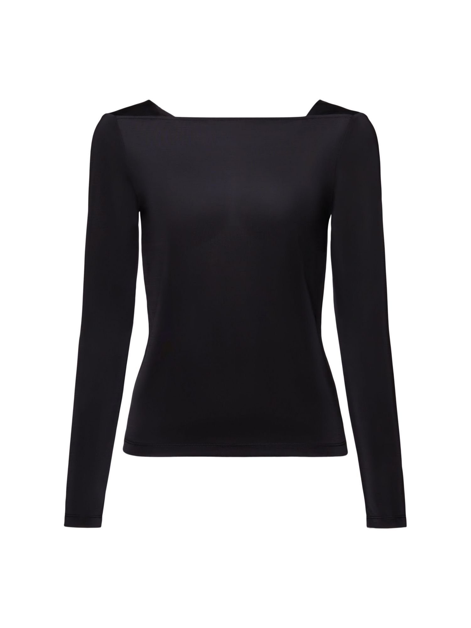 Esprit Langarmshirt Longsleeve mit Karree-Ausschnitt (1-tlg)