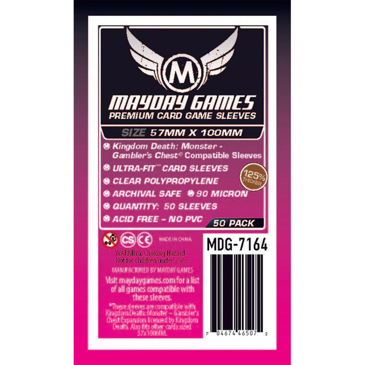 Mayday Games Spiel Premium Card Sleeves Kartenschutzhüllen 57 x 100 MM 50 Stück - 7164