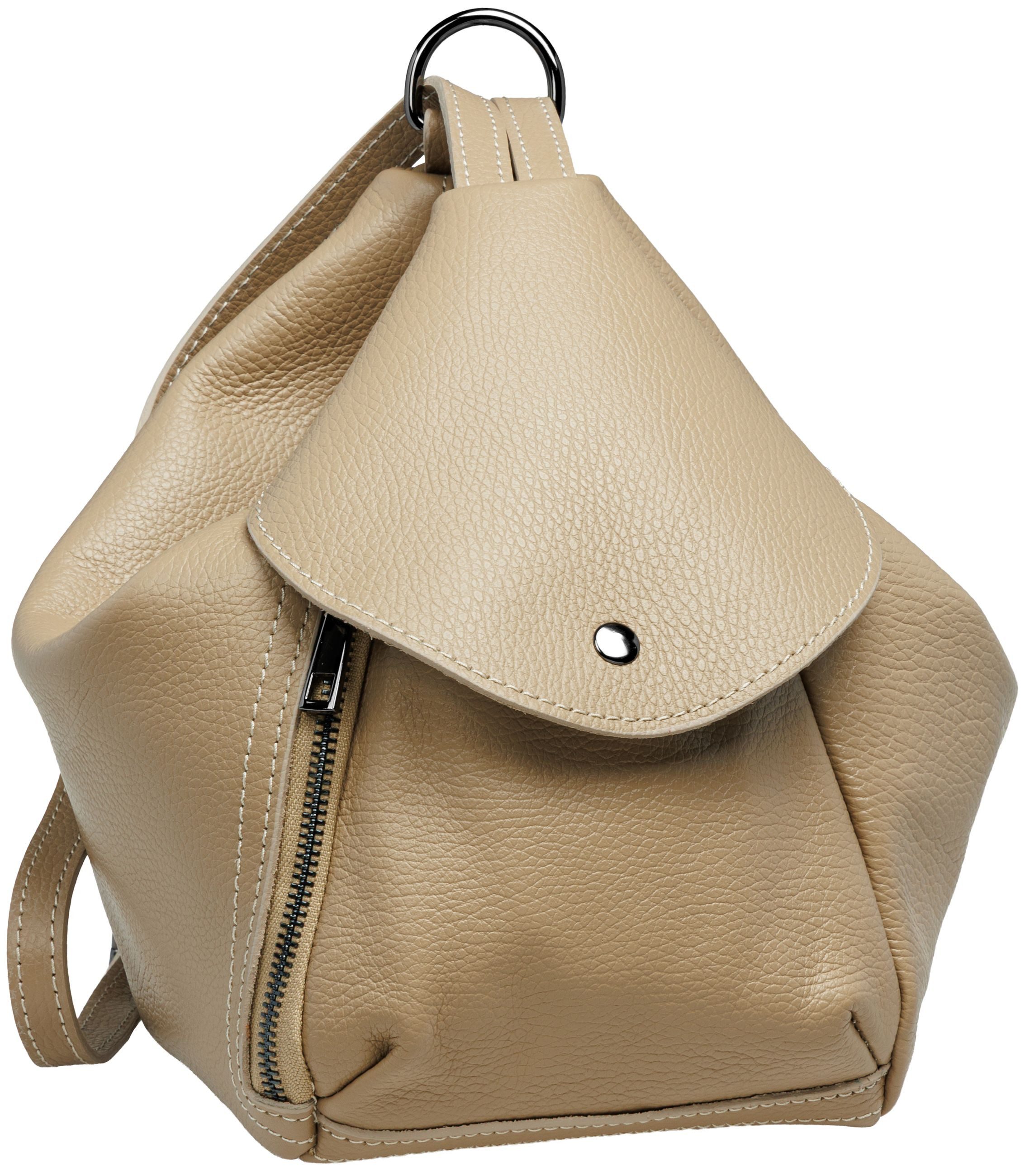 Caspar Cityrucksack 2in1 Leder Schultertasche Damen günstig online kaufen