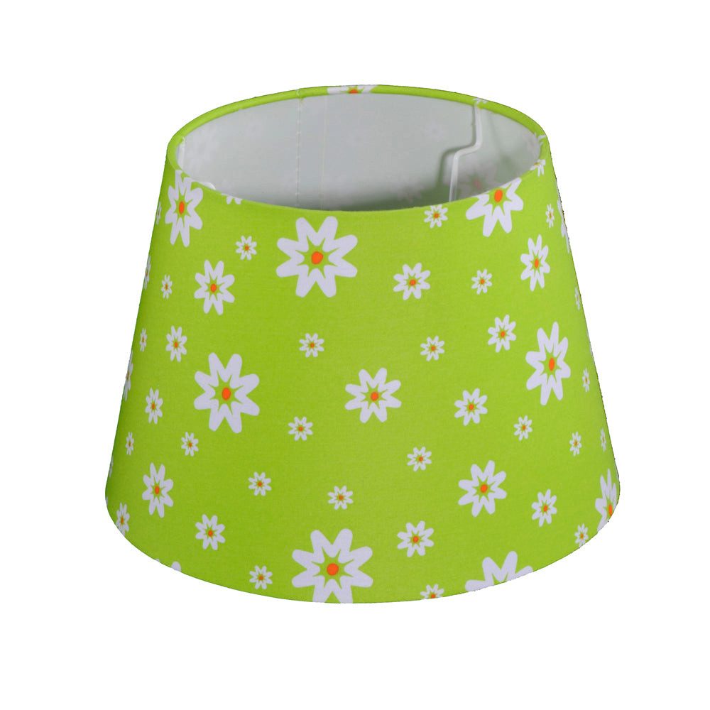 Dirk Davids Leuchten GmbH Lampenschirm Lampenschirm in Rund Chintz Grün Blumen Dekor 24-17-17cm, Exklusives Blumendesign