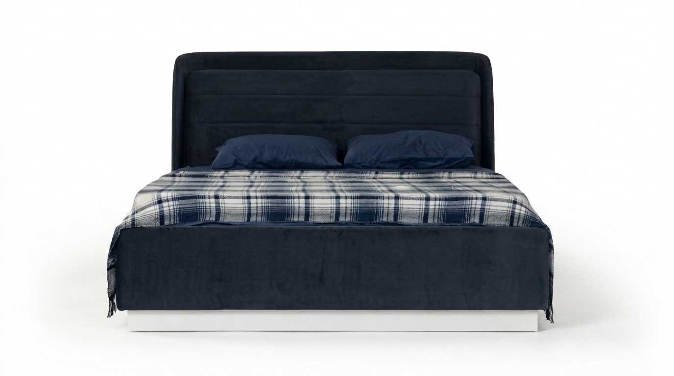 Xlmoebel Polsterbett Bett Doppelbett Blau Modern Edel Polsterbett Bettgestell (1-tlg., 1-tlg)