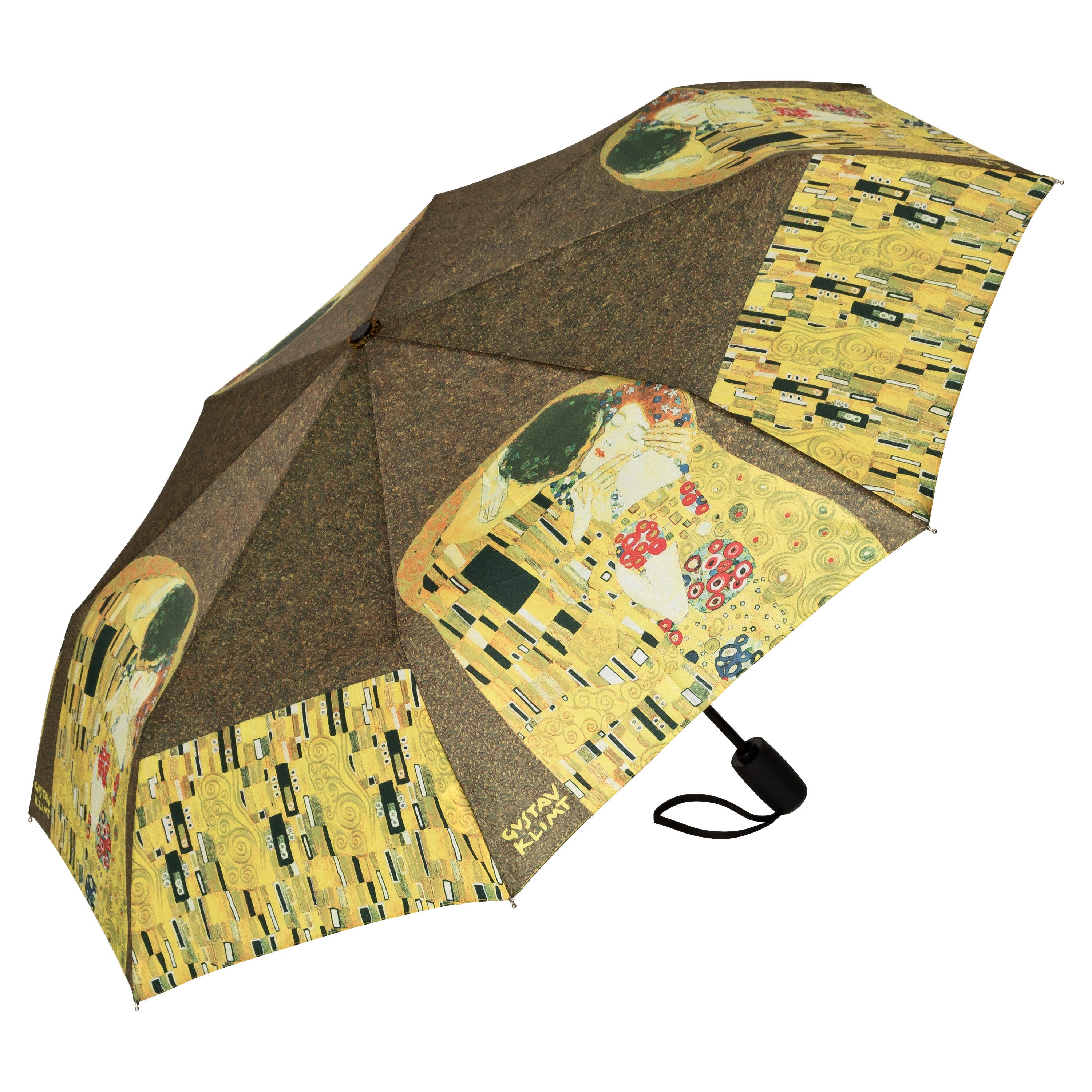 Auf-und-Zu Leicht Taschenregenschirm Klimt Kunst Kuss Motivschirm Der von Lilienfeld Automatik Gustav