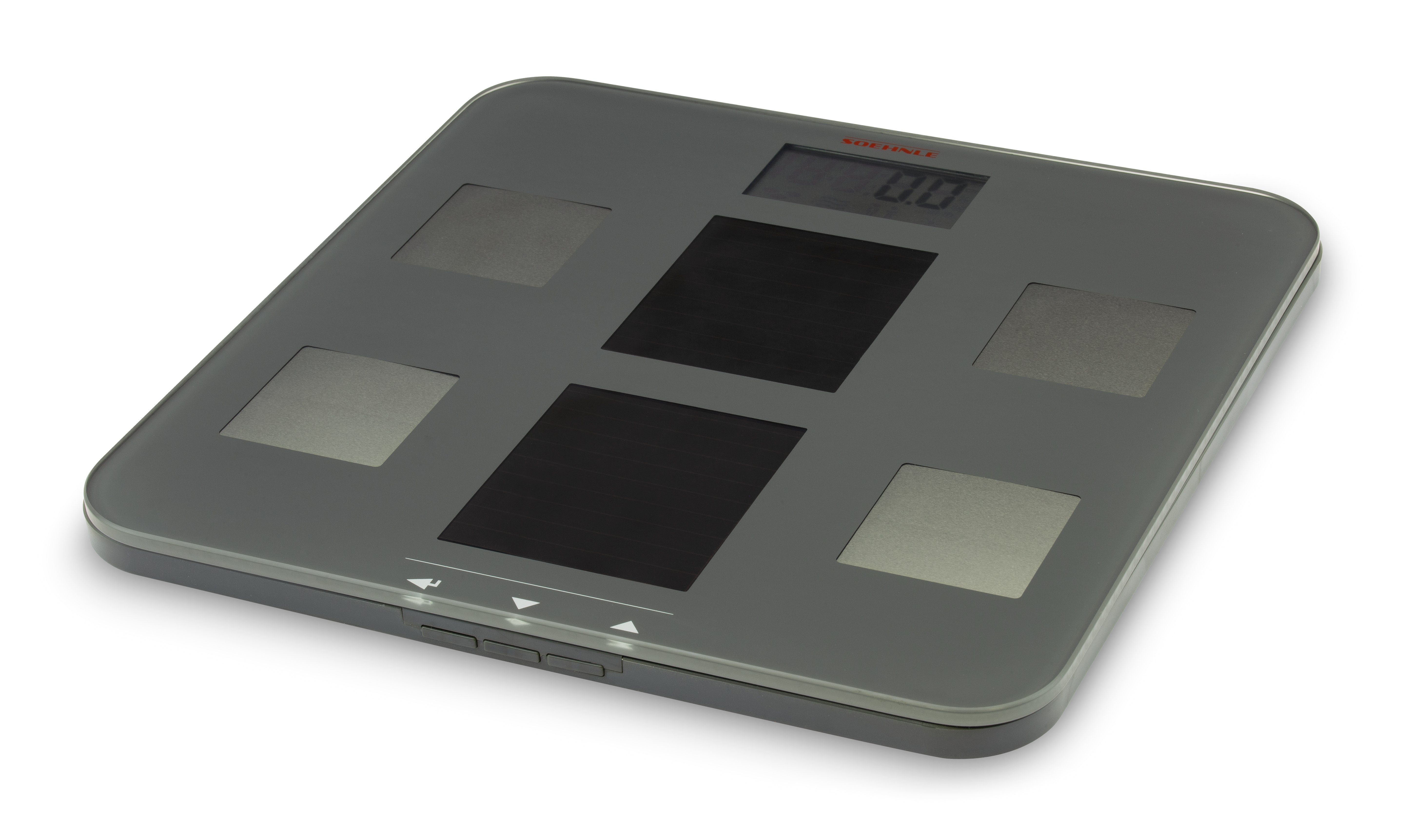 Soehnle Personenwaage Solar Fit, Tages- und Kunstlichtfunktion, Ermittlung Körperfett- und Wasseranteil