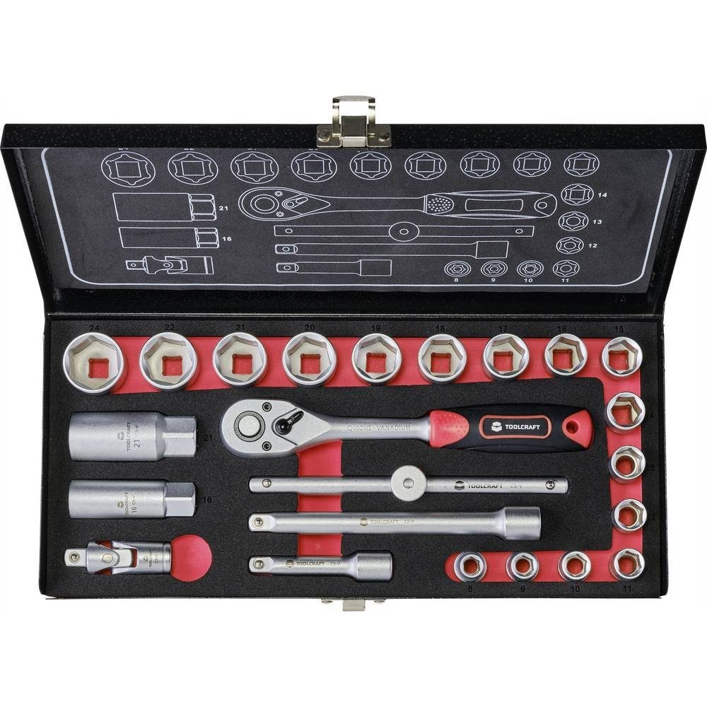 Steckschlüssel Steckschlüsselsatz 10 mm (3/8) 23tlg 826373