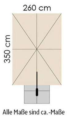 Schneider Schirme Ampelschirm Bermuda, LxB: 350x260 cm