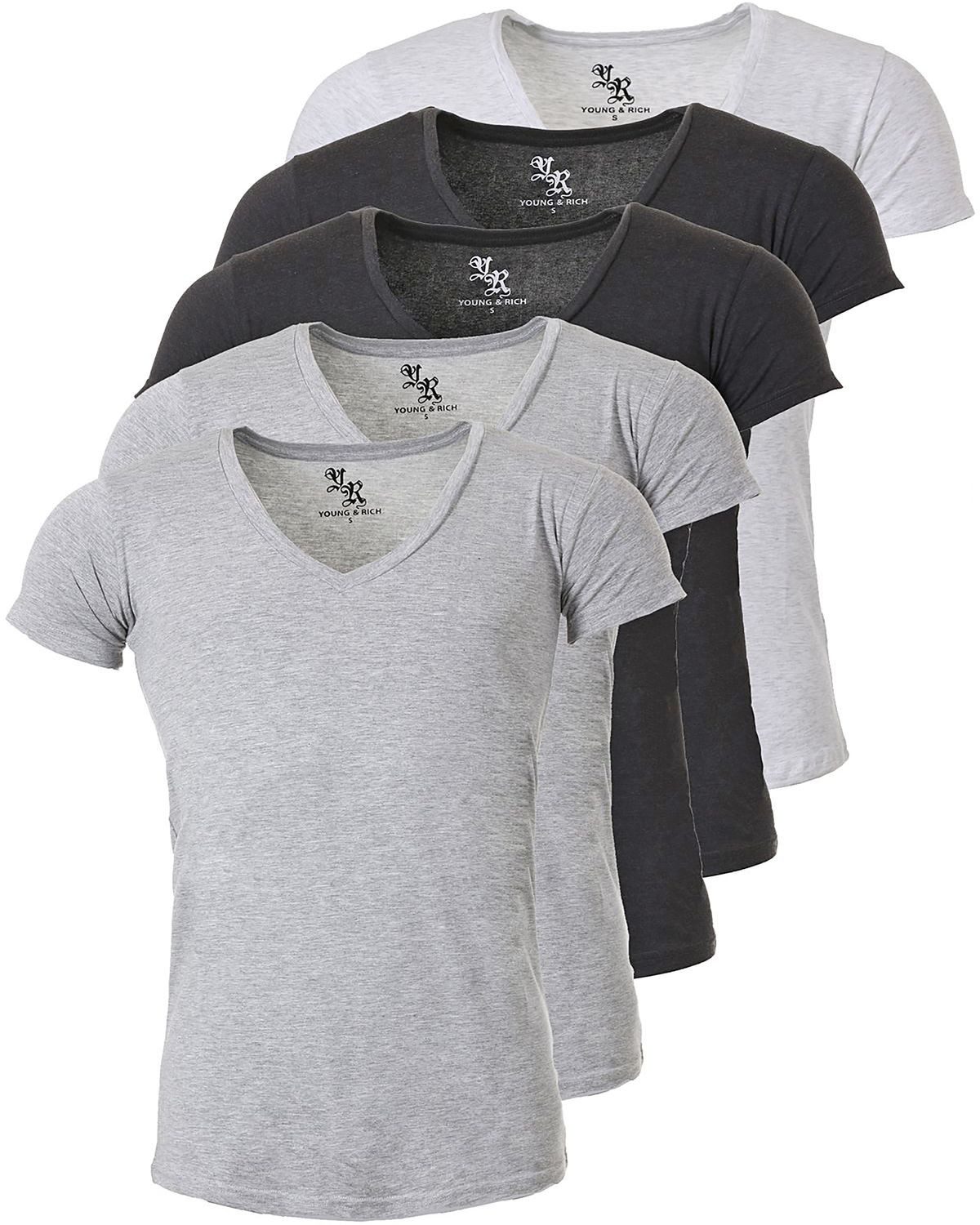 Young & Rich T-Shirt Herren Uni günstig online kaufen