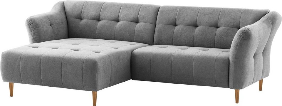 exxpo - sofa fashion Ecksofa Soraya, mit Holzfüßen, frei im Raum stellbar