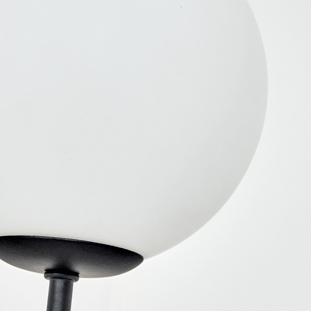hofstein Stehlampe dimmbare Stehlampe aus Metall/Glas in Schwarz/Milchglas, ohne Leuchtmittel, Standleuchte Glaskugeln Ø12cm, dimmbar, 5xG9, ohne Leuchtmittel